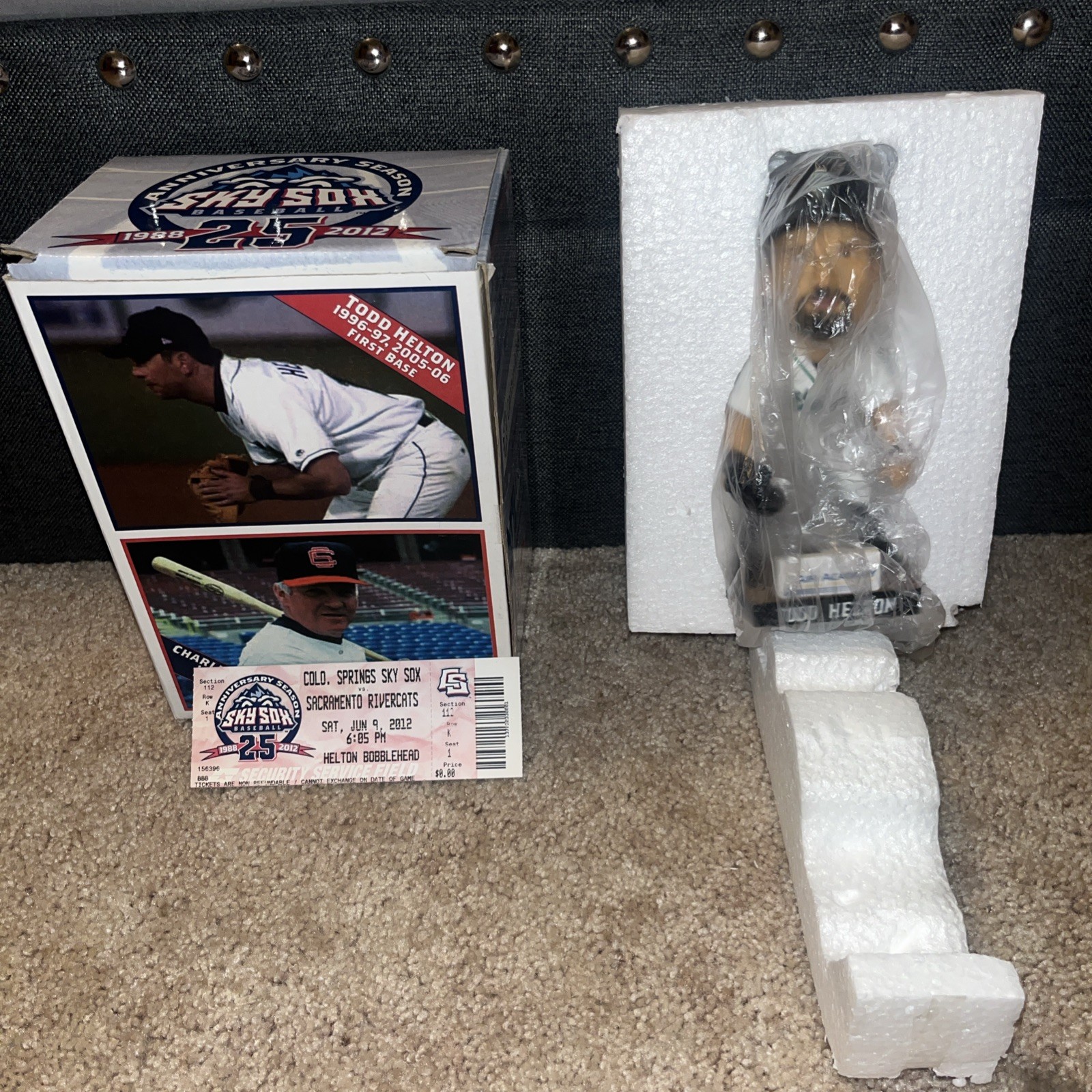 Todd Helton - Sky Sox Bobblehead - Colorado Rockies - New in Box 6/9/2012 SGA