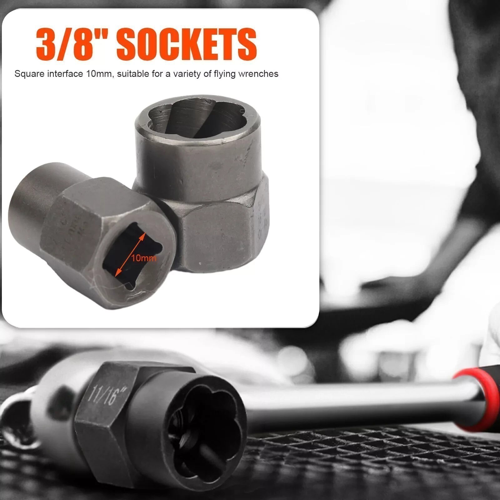 15Pcs Nut & Bolt Extractor Kit, of Bolt Removal Tool Set, Extractor Socket Tool