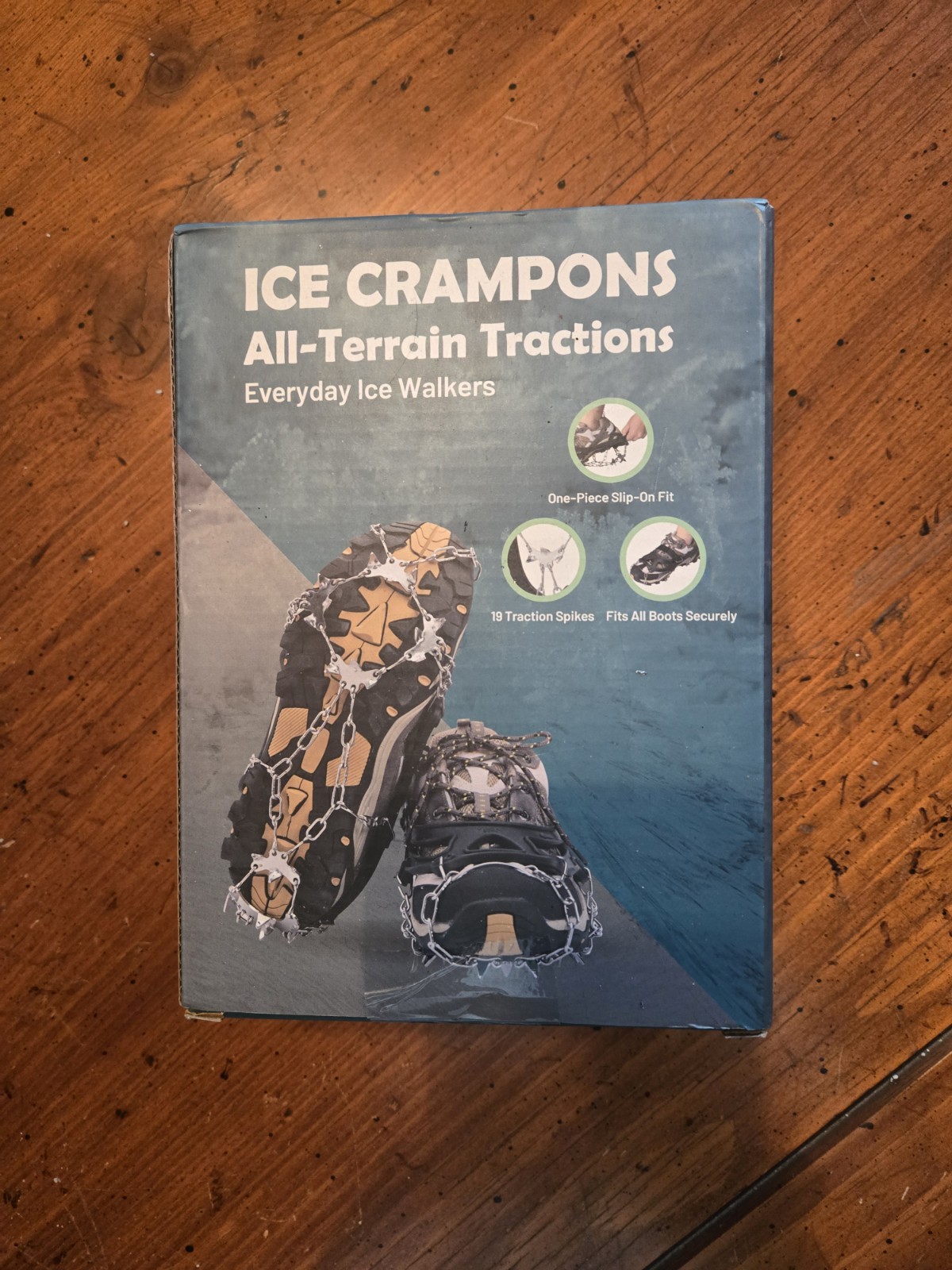 Ice Traction Cleats Crampons Walk Safe W/ Storage Bag Large Trekology Black XL