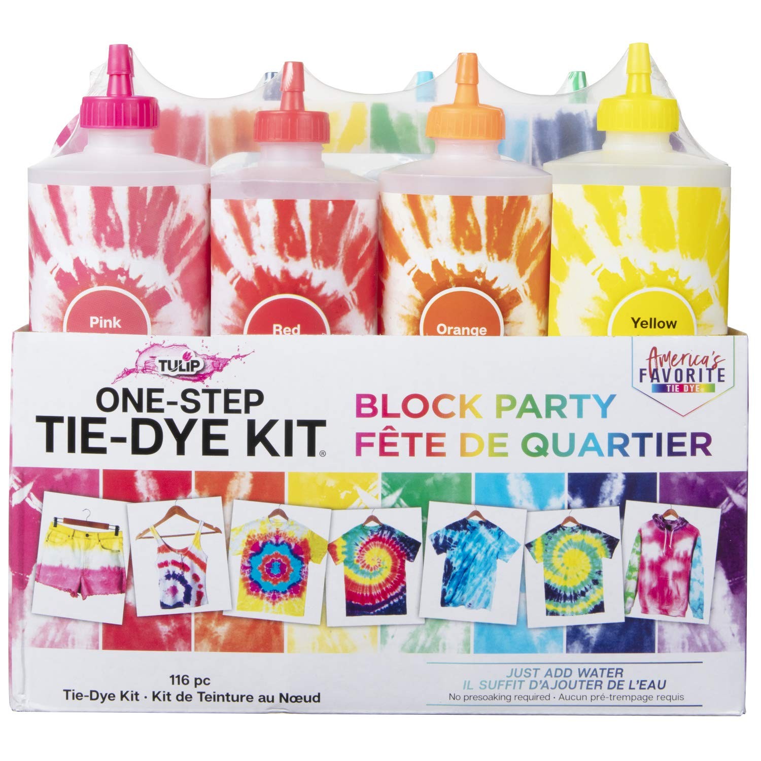 OneStep TieDye Kit Block Party 16oz 8 Color Rainbow Art Supply
