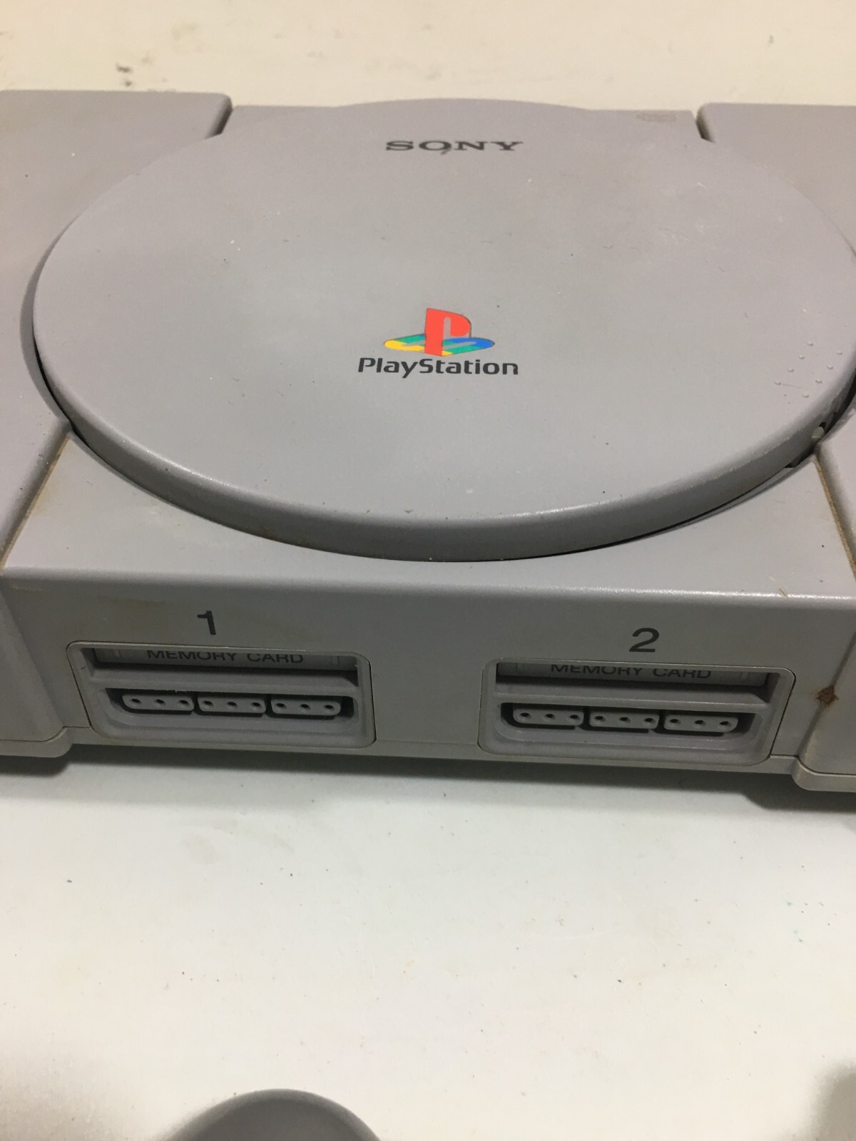 Sony Playstation 1 (PS1) System SCPH-7501 Gray Console 2 Controllers Works
