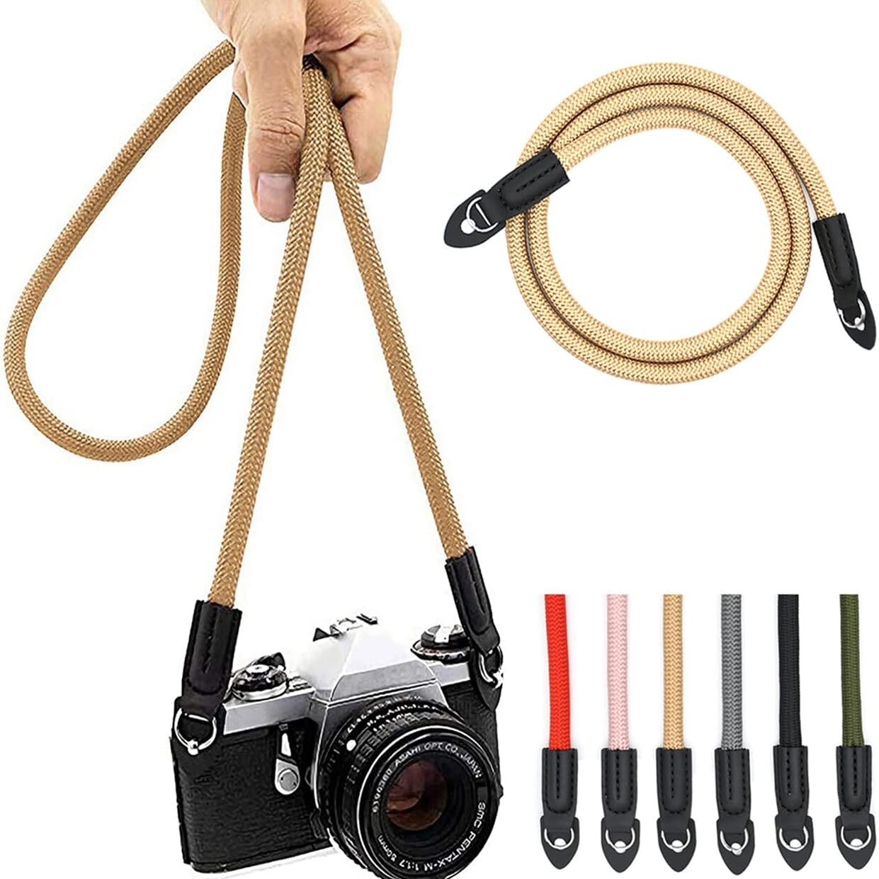 Universal Camera Strap 100cm Climbing Rope Neck Shoulder Strap for DSLR Camera