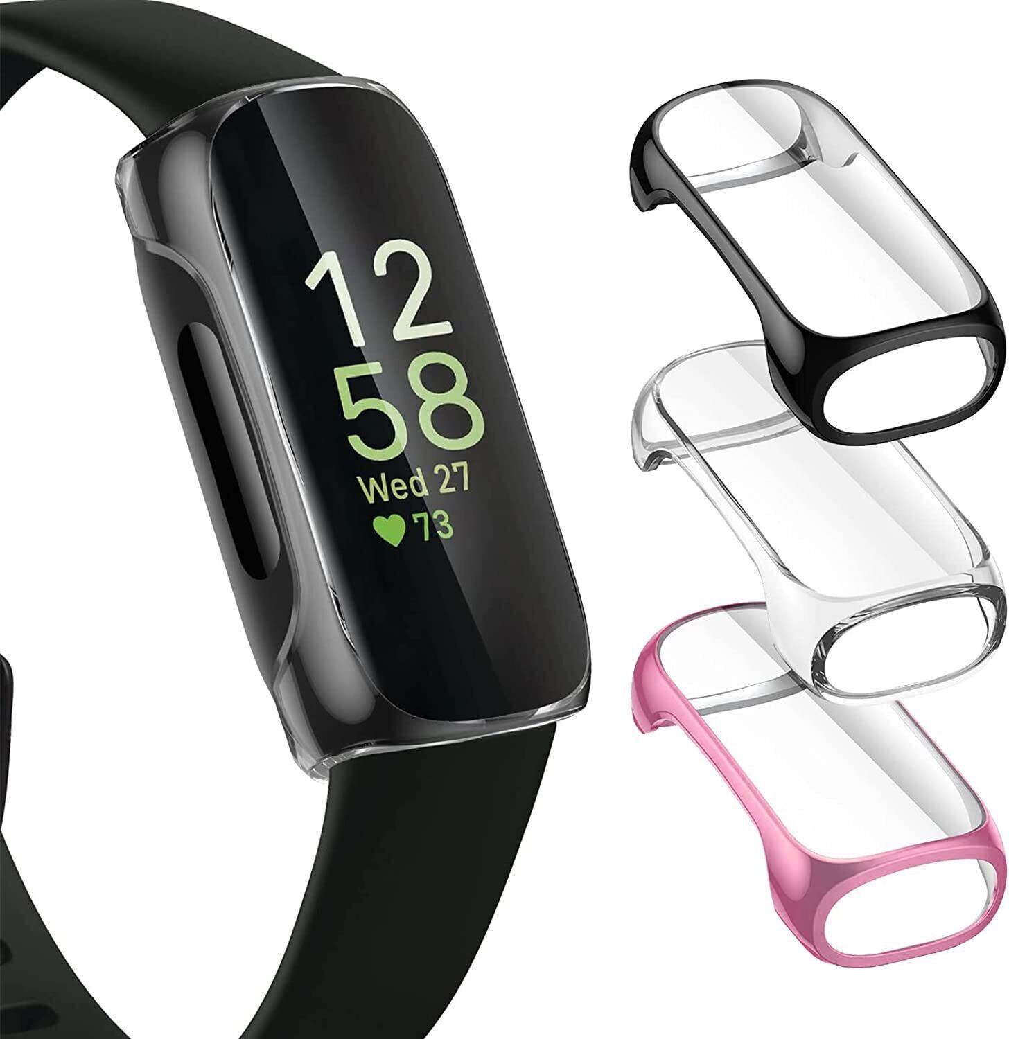 [3 Pack] Case for Fitbit Inspire 3 / Inspire 2 /Inspire HR Soft TPU Bumper Cover