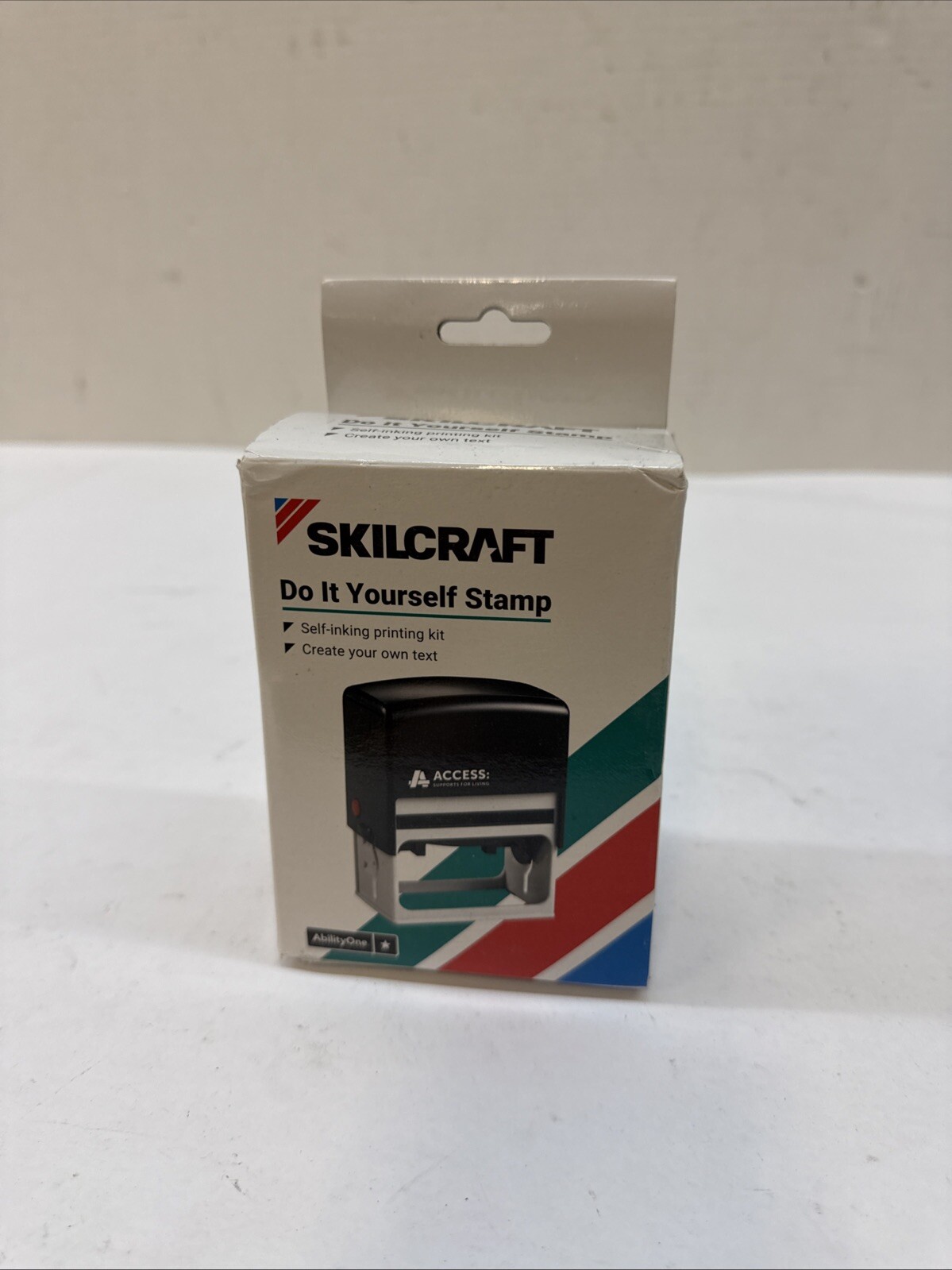 Skilcraft Self Inking Do-It-Yourself Stamp Kit, Black