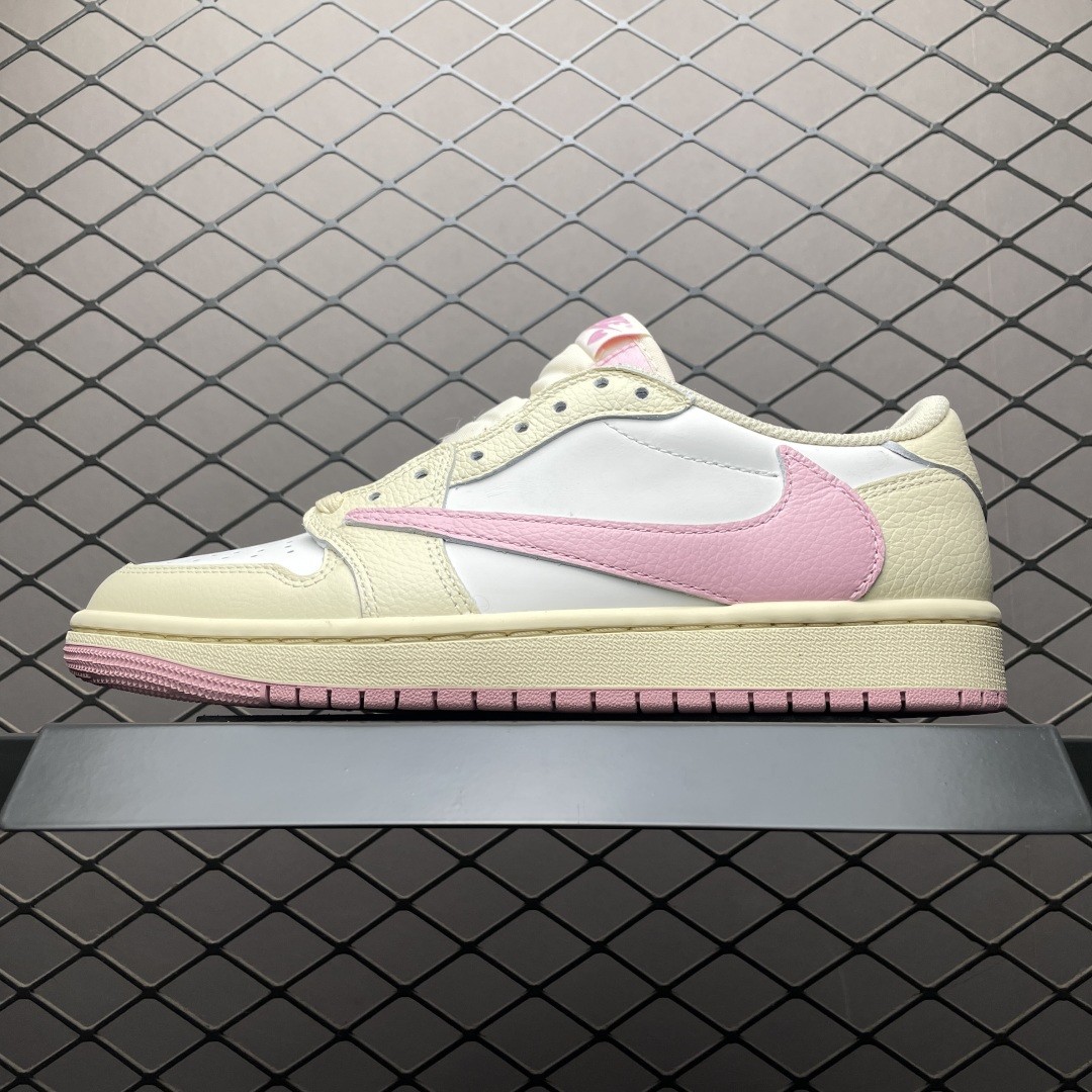 IQ7604-100 AJ 1 OG Low SP x Travis Scott Shy Pink