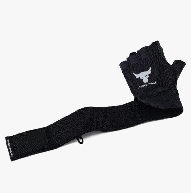 Under Armour Men’s Project Rock Training Gloves Leather Weightlifting Sz M NWT