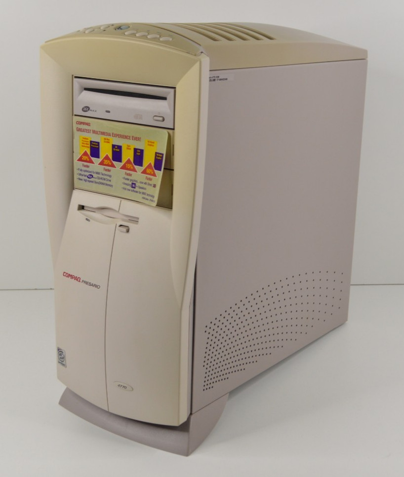 Vintage Compaq Presario 4770 Desktop Computer Pentium MMX Windows 95 WORKS!