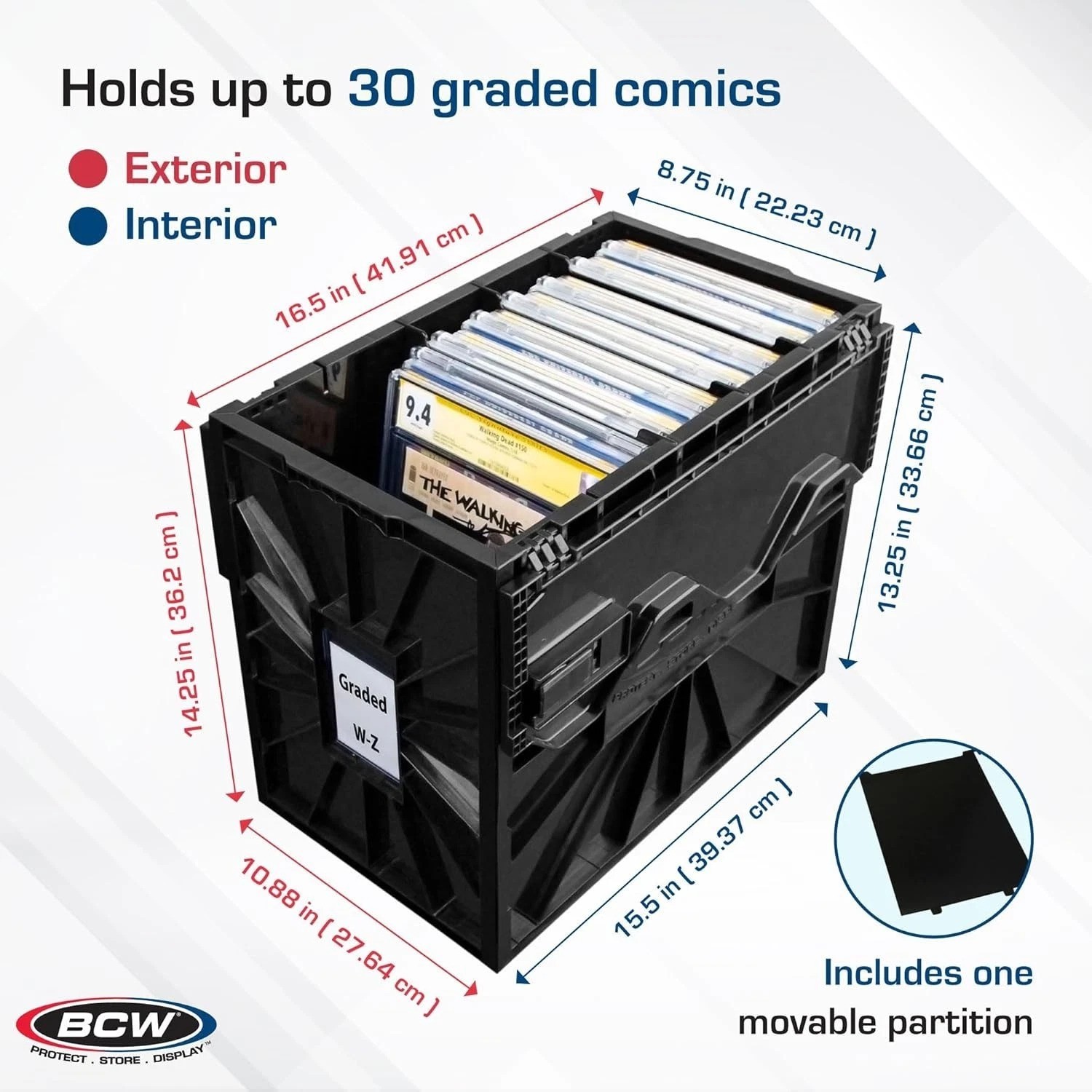 Stackable Comic Storage Box for 30 Graded Comics