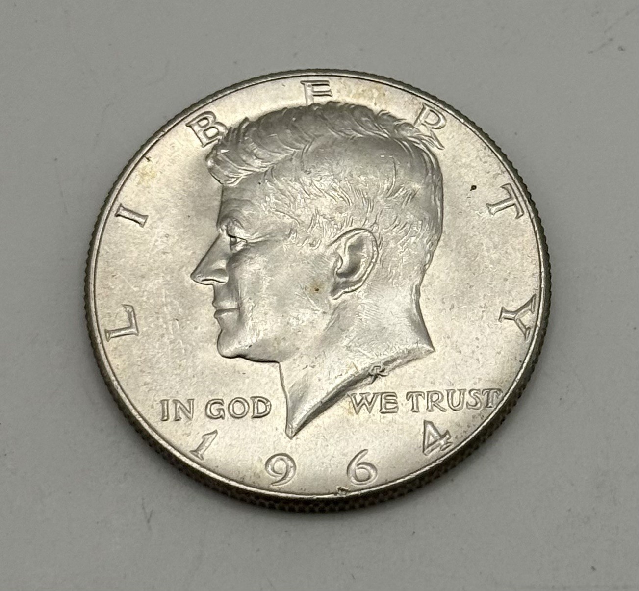 Vintage 1964 Kennedy Half Dollar (90% Silver) Coin .50 Cents USA