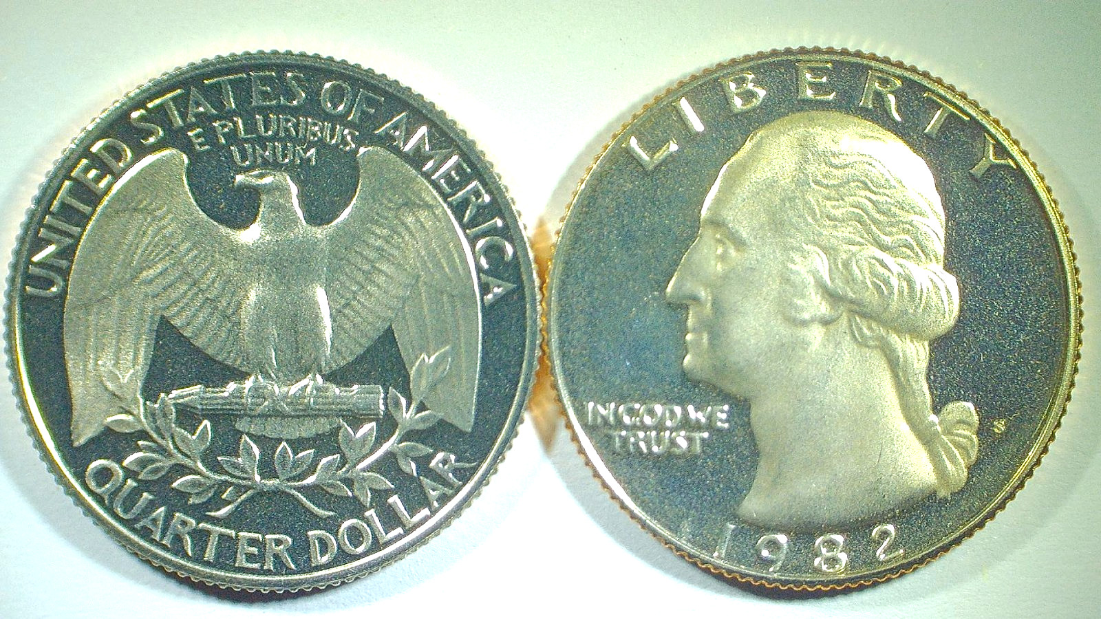 WORLD COIN SALE-1982 S UNITED STATES WASHINGTON SOUVENIR DCAM AU QUARTER KM#164a