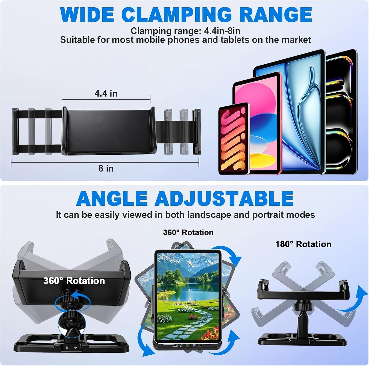 Drone Tablet Mount Holder - Universal Adjustable 4.7-12.9" Bracket Compatible...