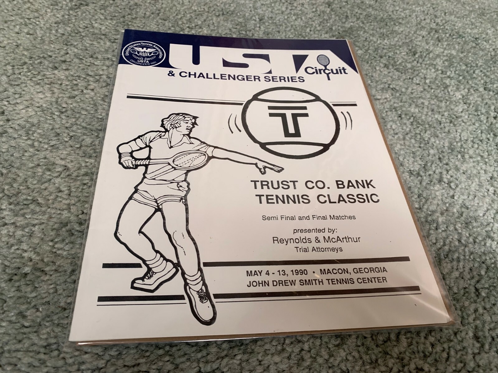 1990 USTA Challenger Series Tennis Classic Tennis Program Macon Georgia