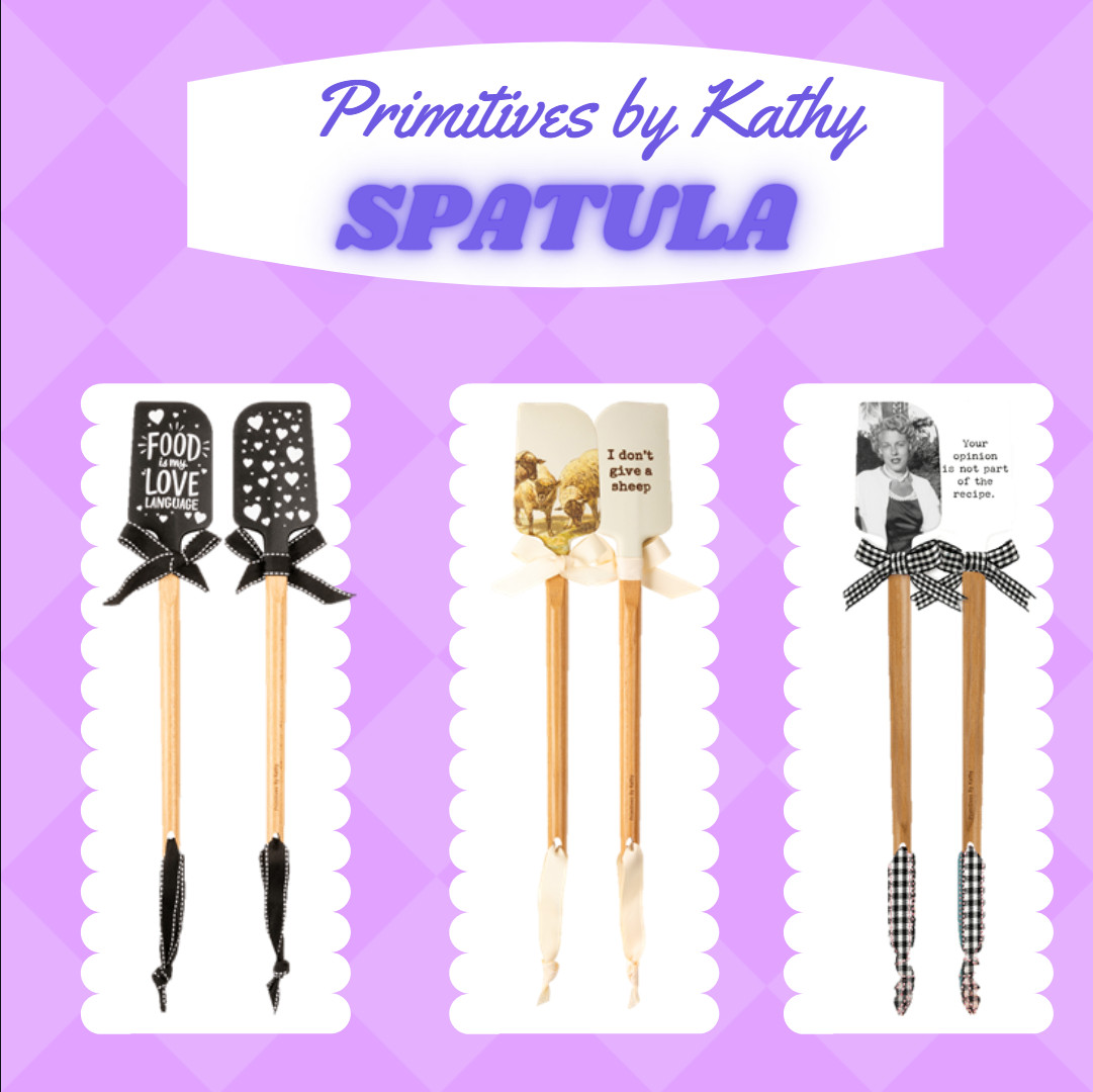 Kitchen Silicone Spatulas with Wooden Handle | Humorous Farmhouse Animal Theme