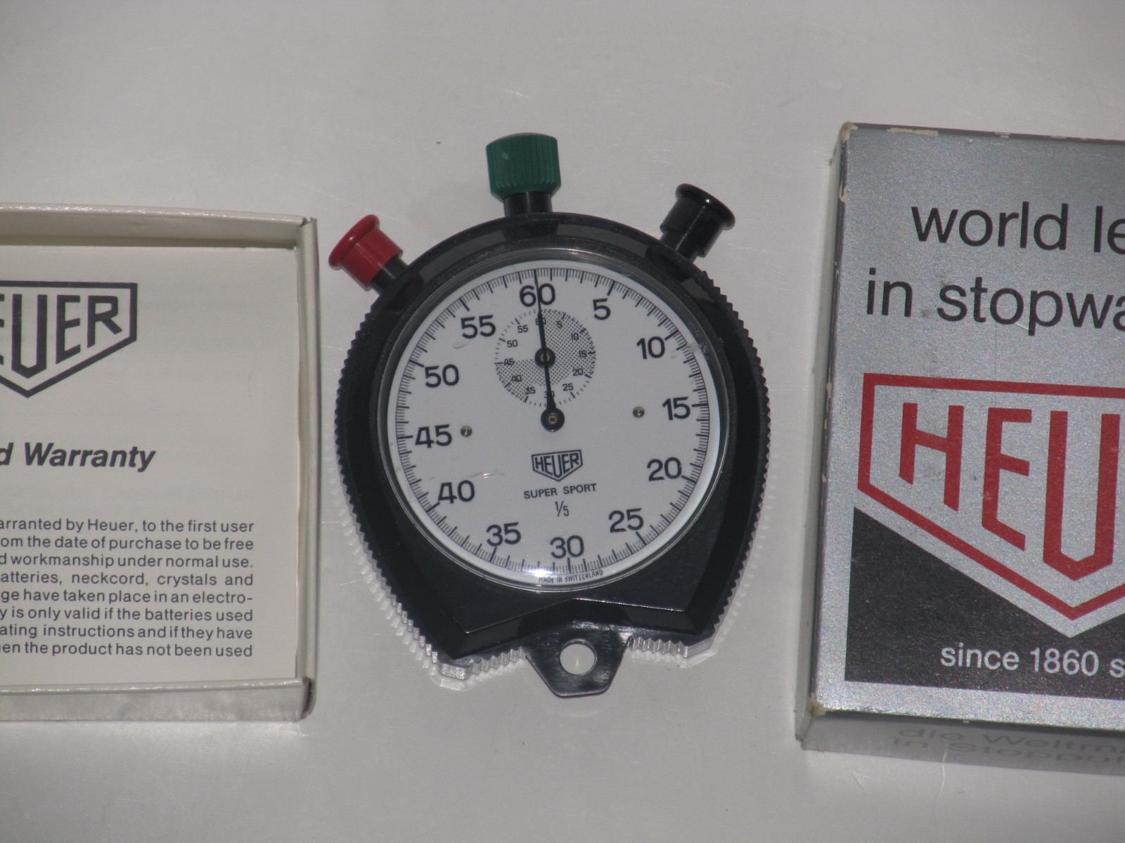 Heuer Super Sport 1/5 Stopwatch Pocket Watch (NICE!)   (TB2)
