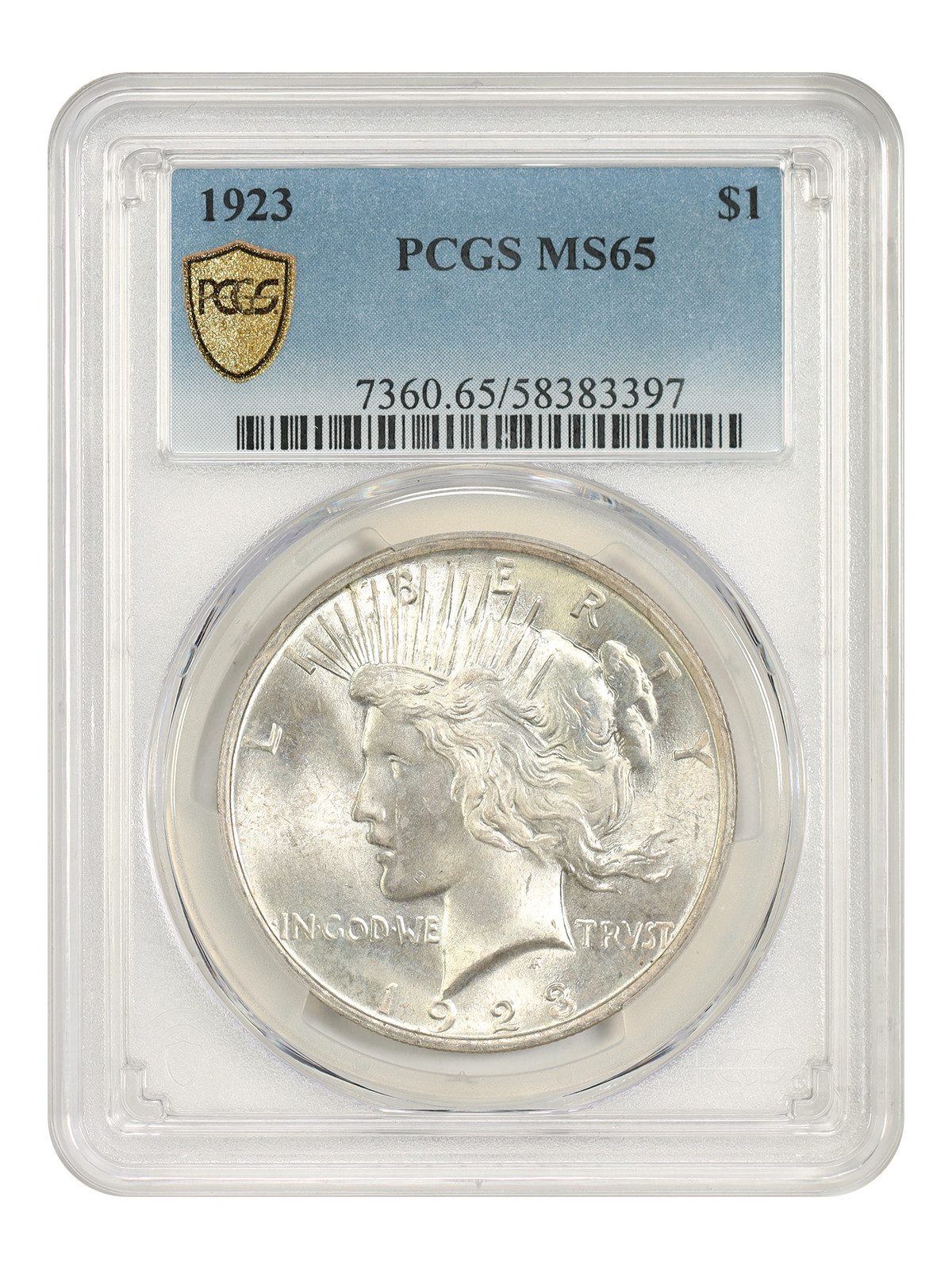 1923 $1 PCGS MS65 - Peace Dollar - Popular Collector Date