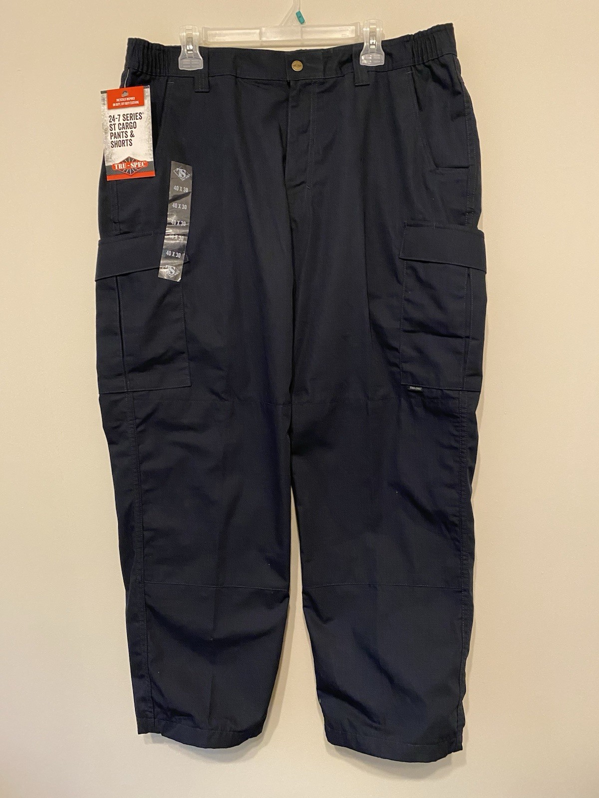 NWT Tru Spec Pants Mens 39W Actual Unstretched Ripstop Navy Blue Cargo Pockets