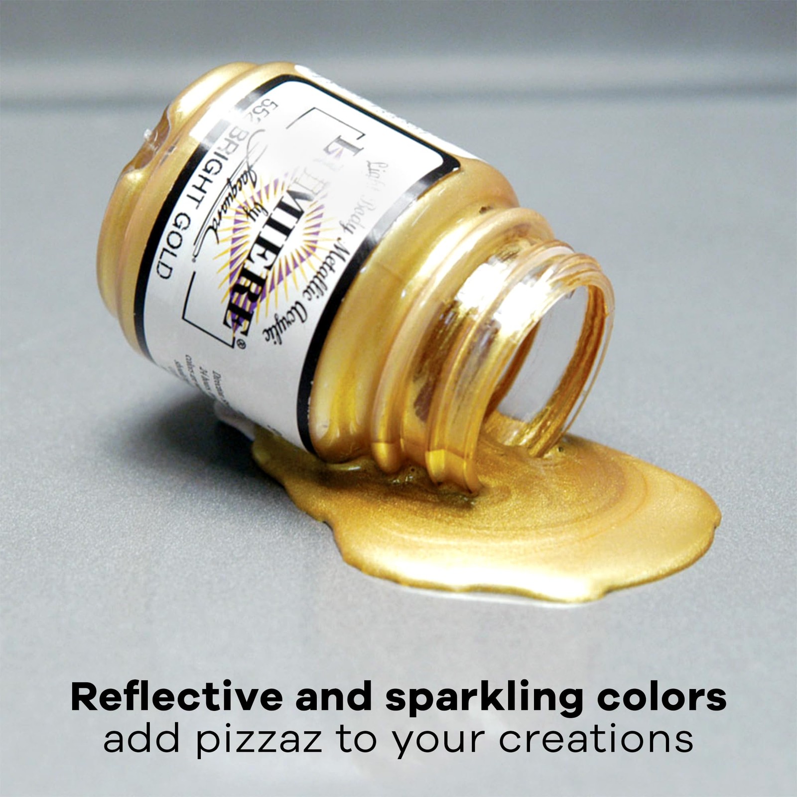 Jacquard Lumiere Metallic Shimmer Paint Halo Blue 2.25 Fl Oz Craft Supply