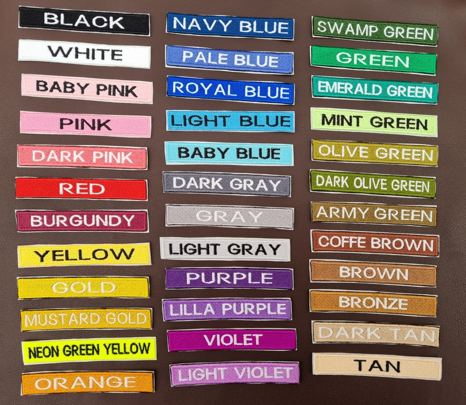 rectangles PERSONALISED Embroidered Name tag AIRSOFT sew on hook and loop