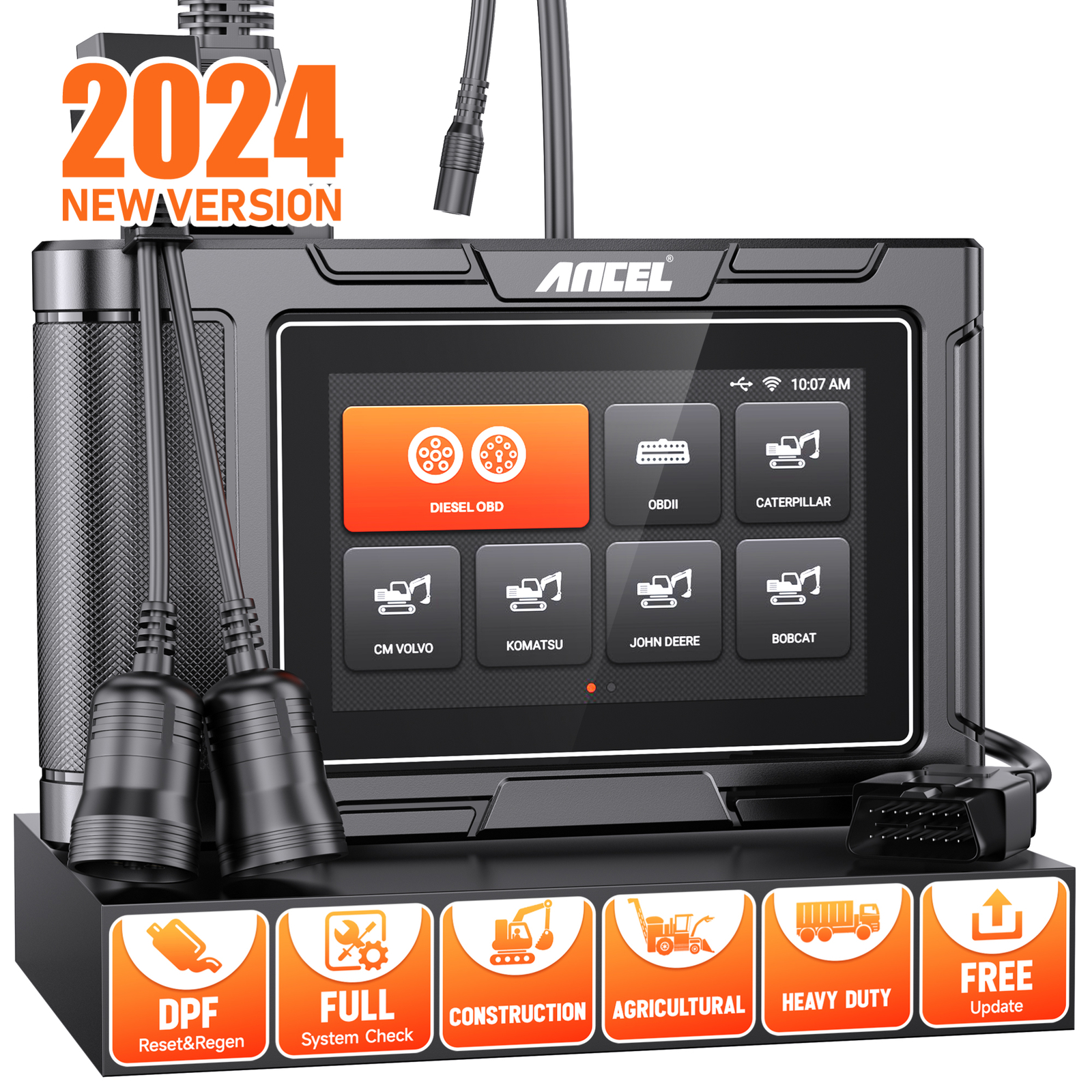 Heavy Duty Truck Scanner OBD HD Diagnostic DPF Regen for Construction Machine