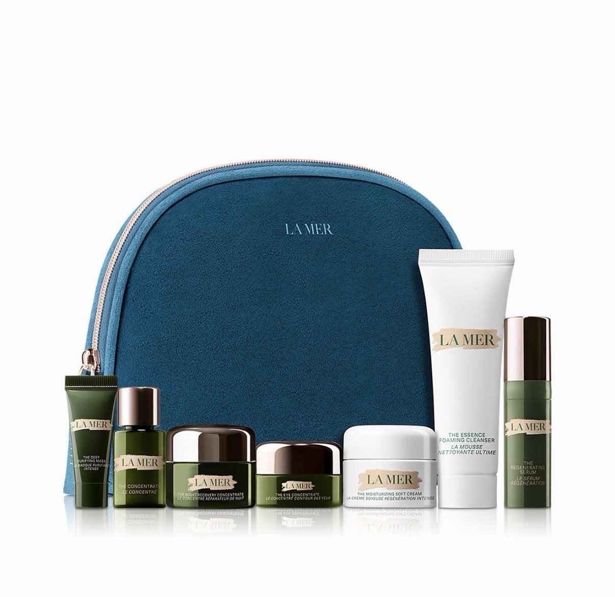 New La Mer 8 Pc Skincare Travel Size gift set Cream Lotion Concentrate Serum
