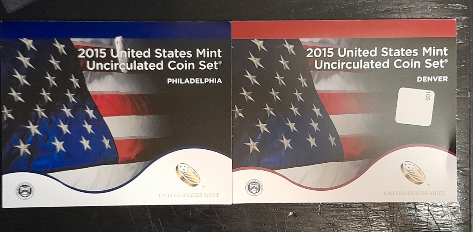 2015 P+D Uncirculated Coin Set U.S. Mint Government Packaging OGP COA 28 Coins