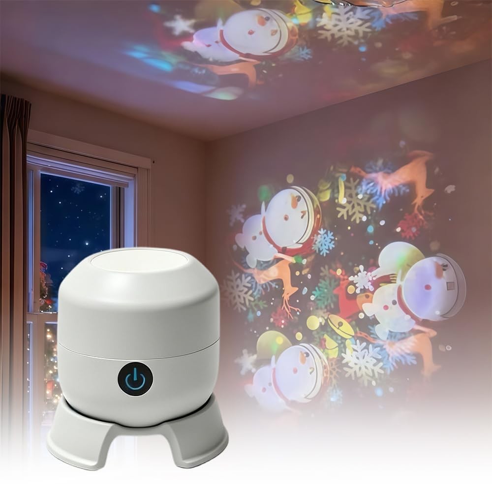 360° Rotating LED Ocean Wave Projector Night Light, Multi-Angle Base