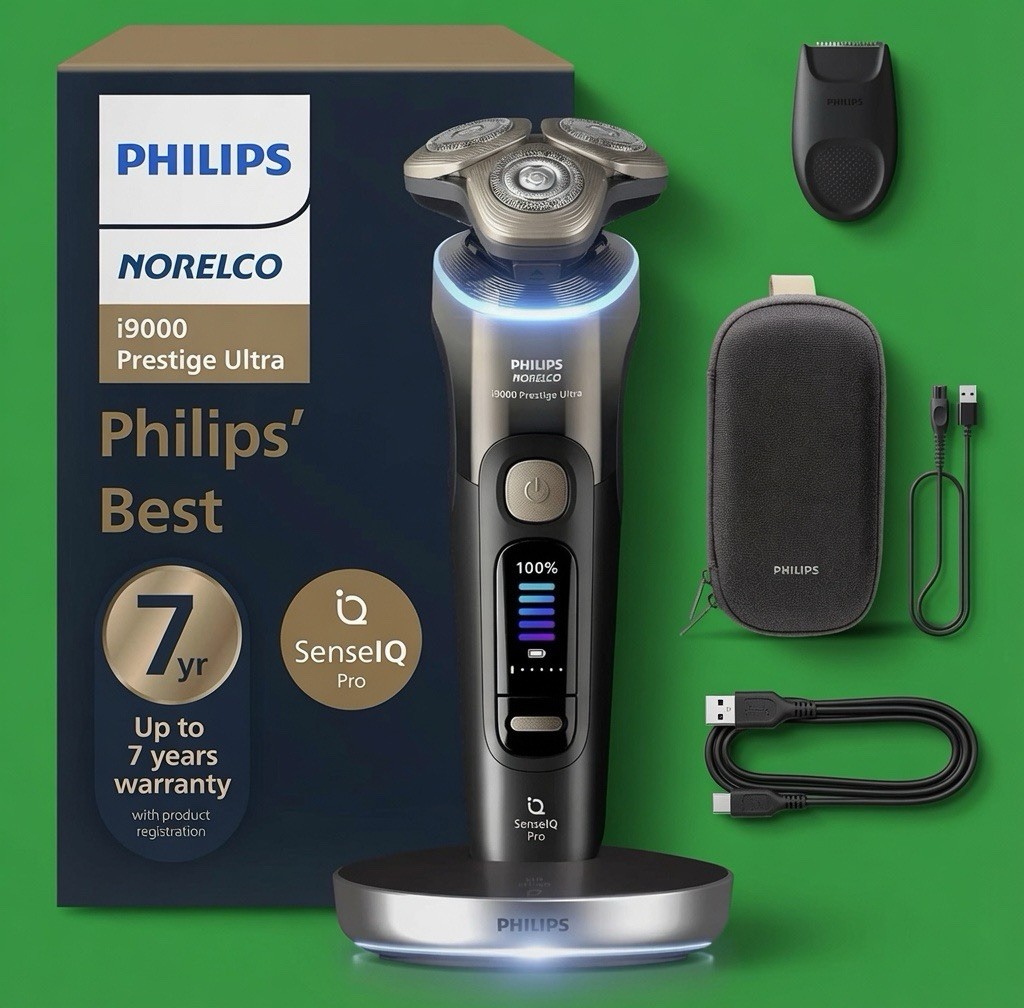 Philips Norelco i9000 Prestige Ultra Electric Shaver XP9405/84 Open Box