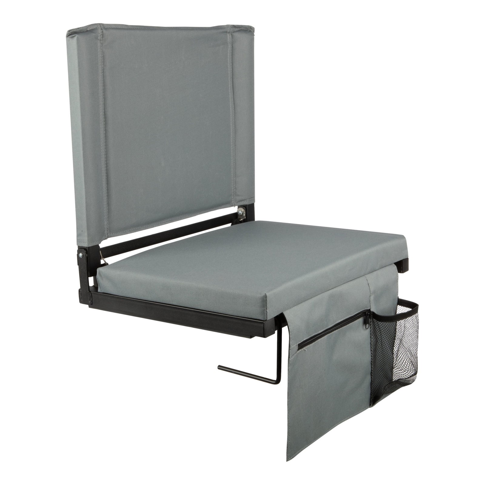 Bleacher Seat - Stadium Seat Cushion with Back Support, Gray