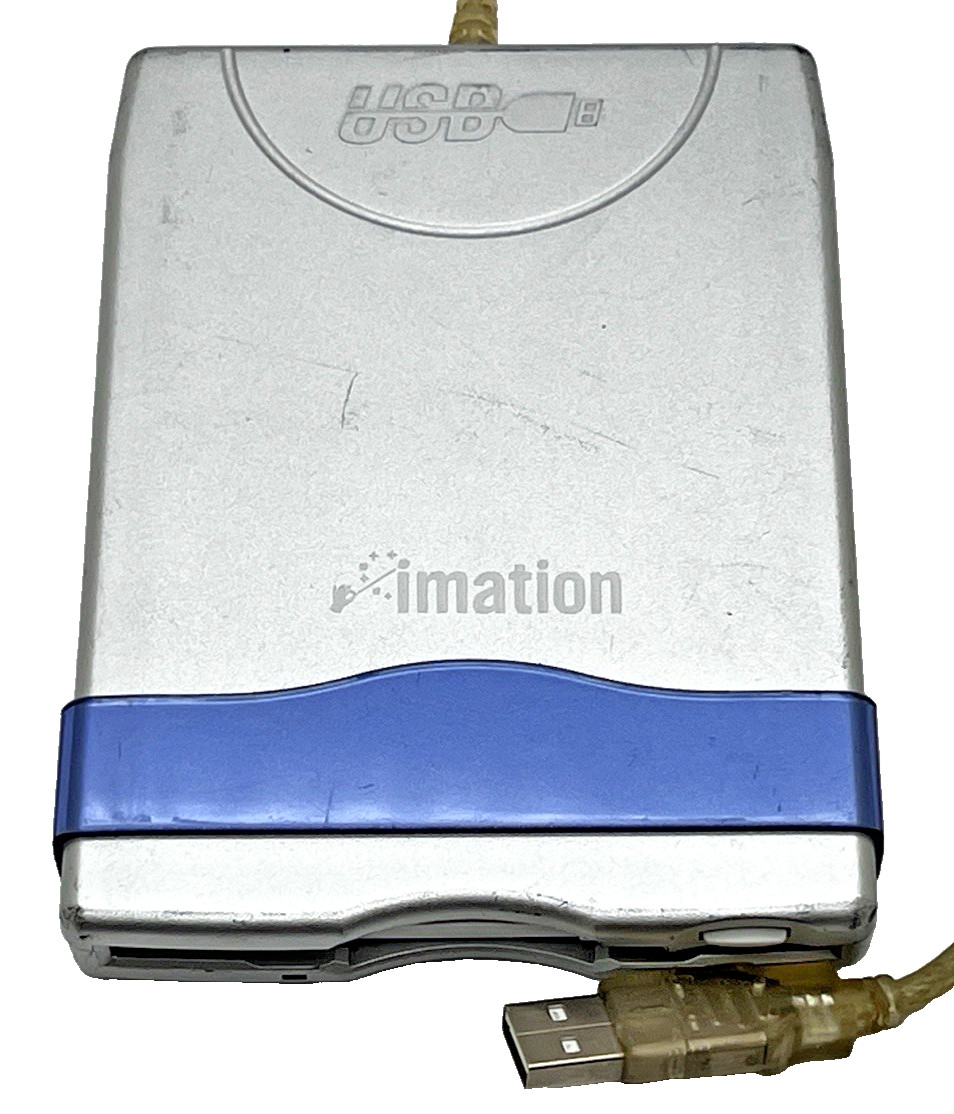 IMATION FLOPPY DISK DRIVE USB EXTERNAL DRIVE MODEL D353FUE w/USB CABLE
