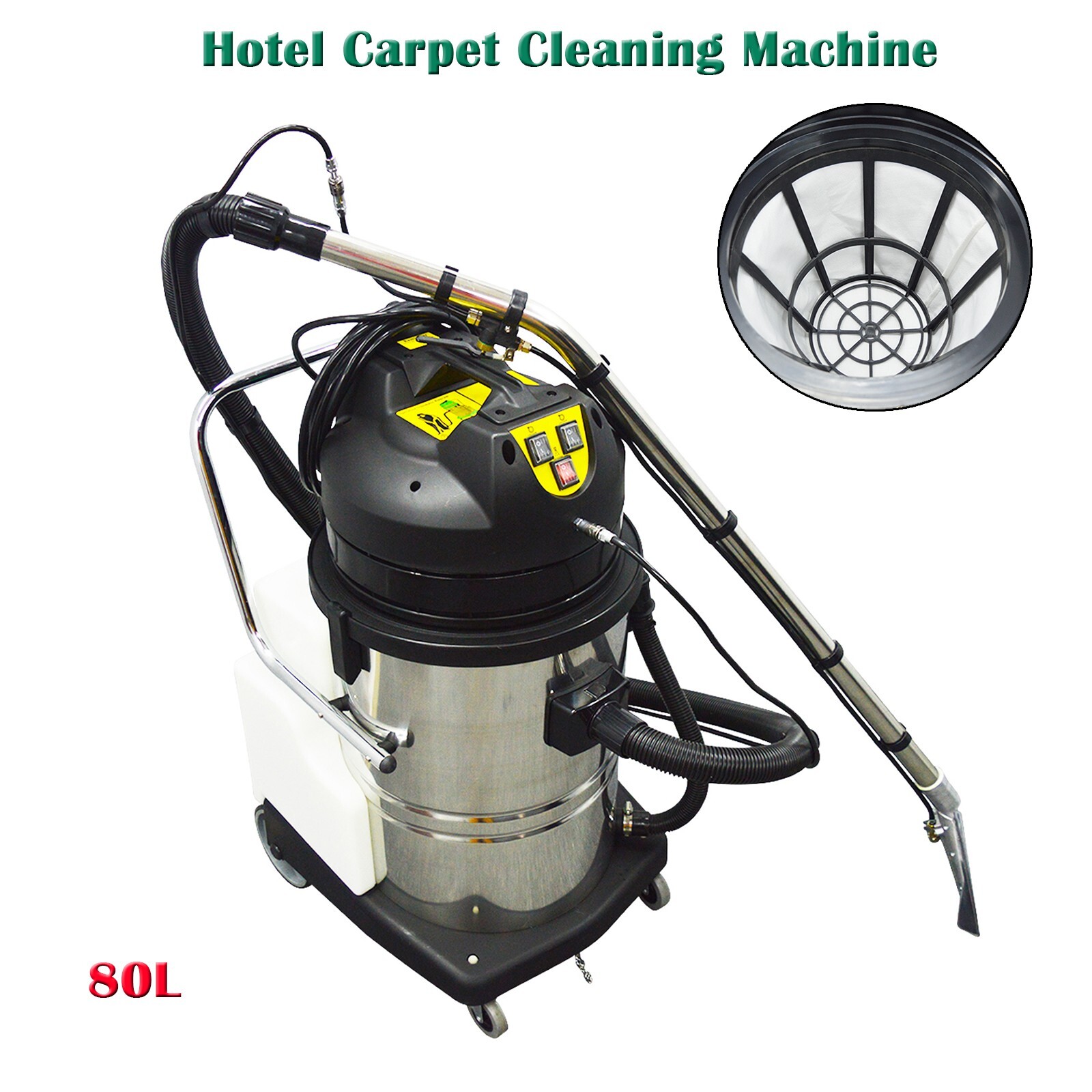 3 in 1 Commercial Hotel Carpet Cleaning Machine Wet/Dry Multifunctional 80L
