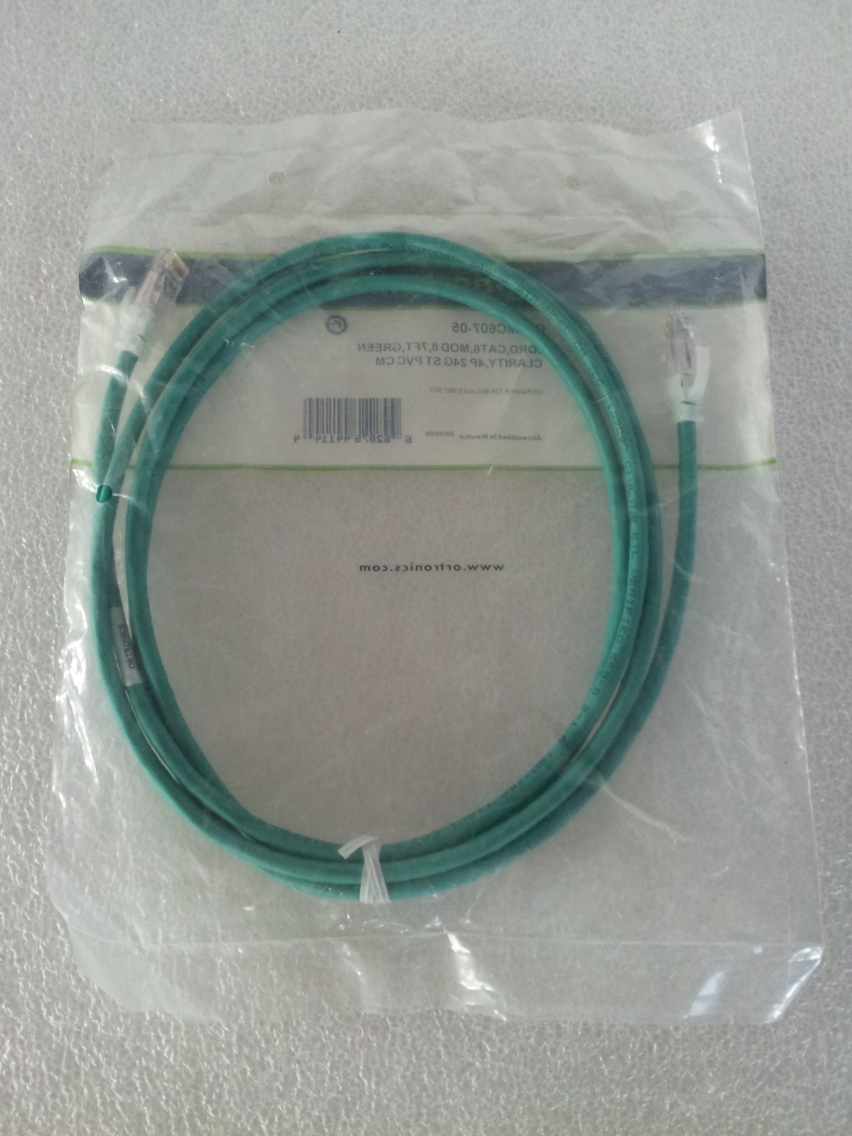 10 NEW ORTRONICS OR-MC607-05 CAT6 MOD Patch Cord, 7 ft., Green