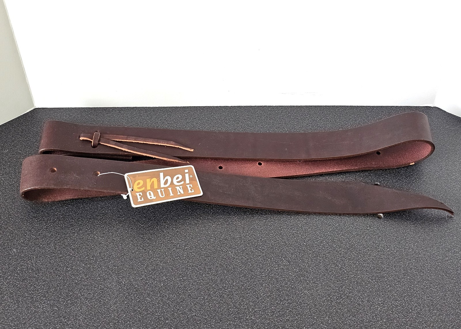Leather Latigo Tie Strap Burgundy 5' x 1 3/4" - Enbei Equine