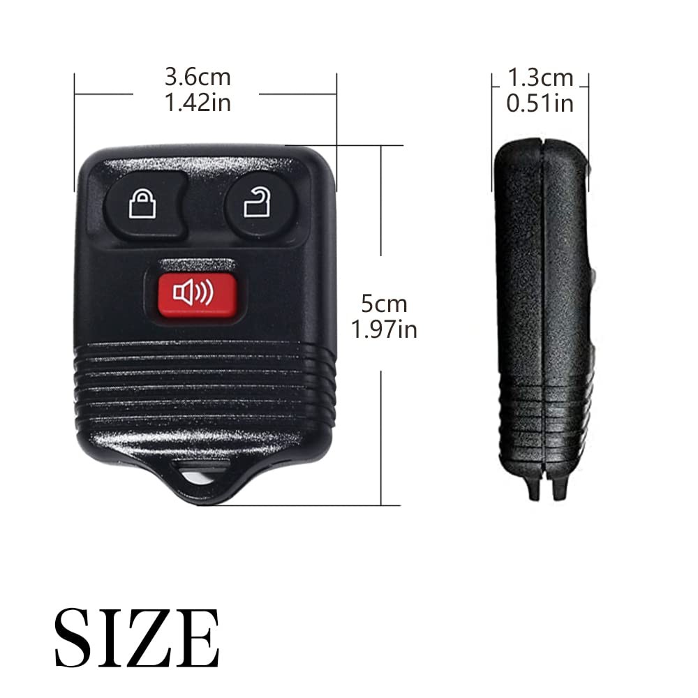 2 Replacement Keyless Entry Remote Control Key Fob Clicker Transmitter，fits F...