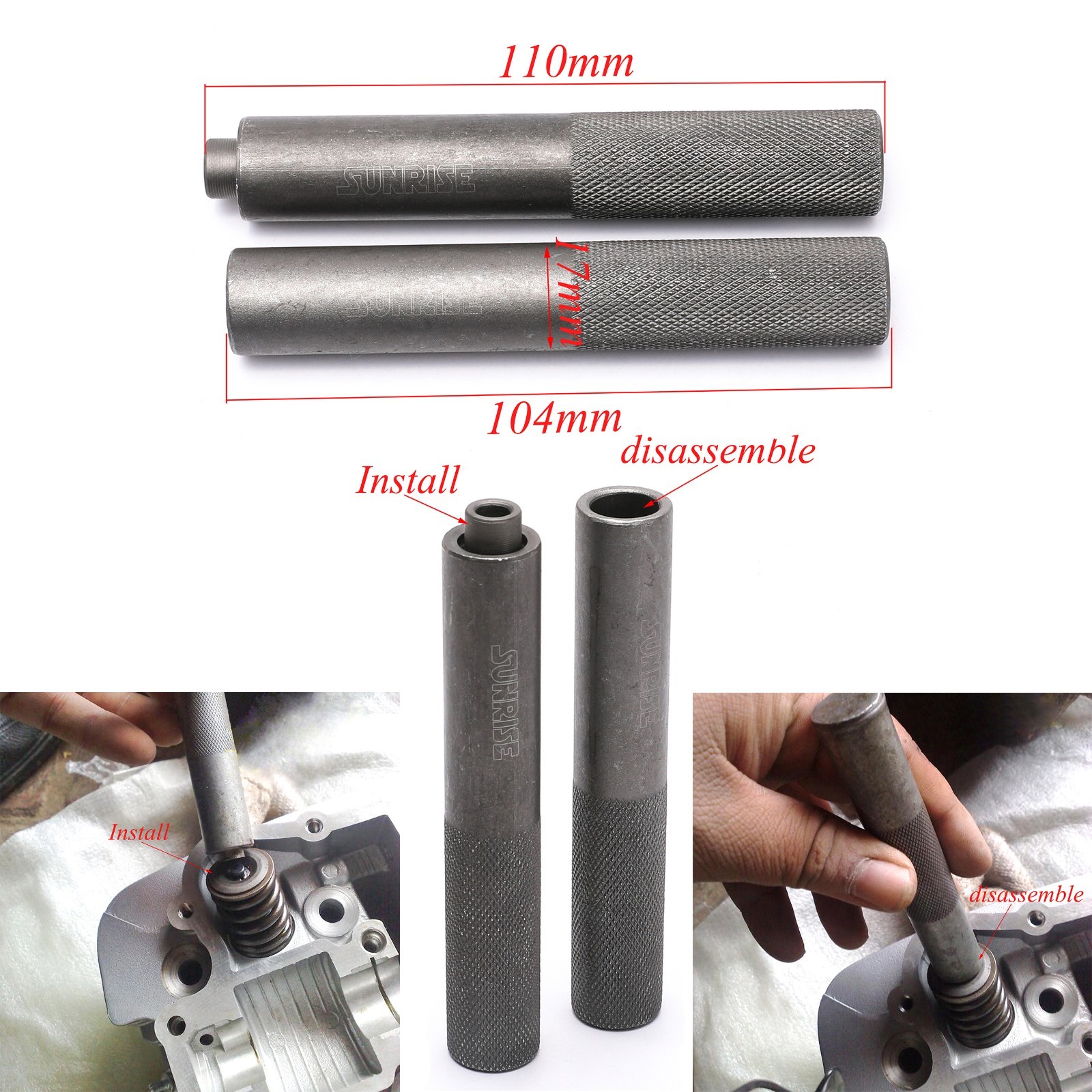 Spring Compressor Remover Valve Splitter Tool fr Motorcycle engine Cylinder Head