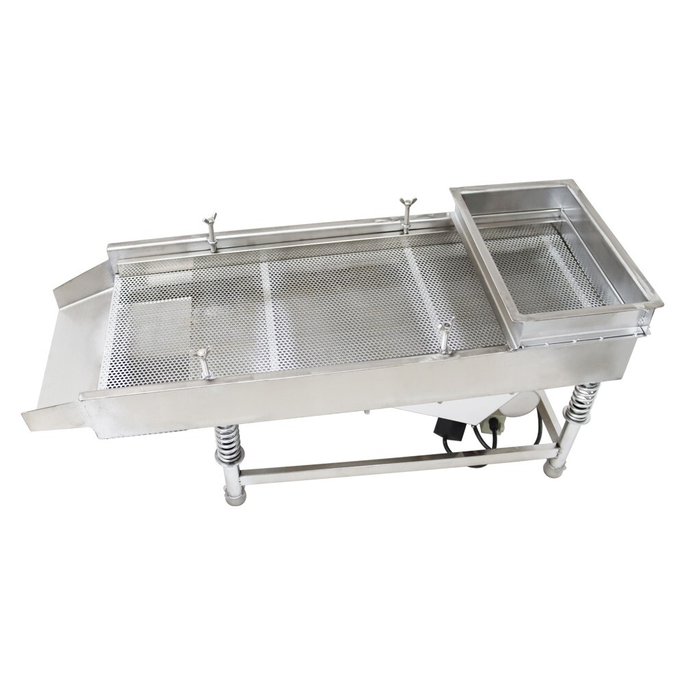 Single Layer Electric Straight Linear Vibrating Sieve Screen 4mm Screen 110V