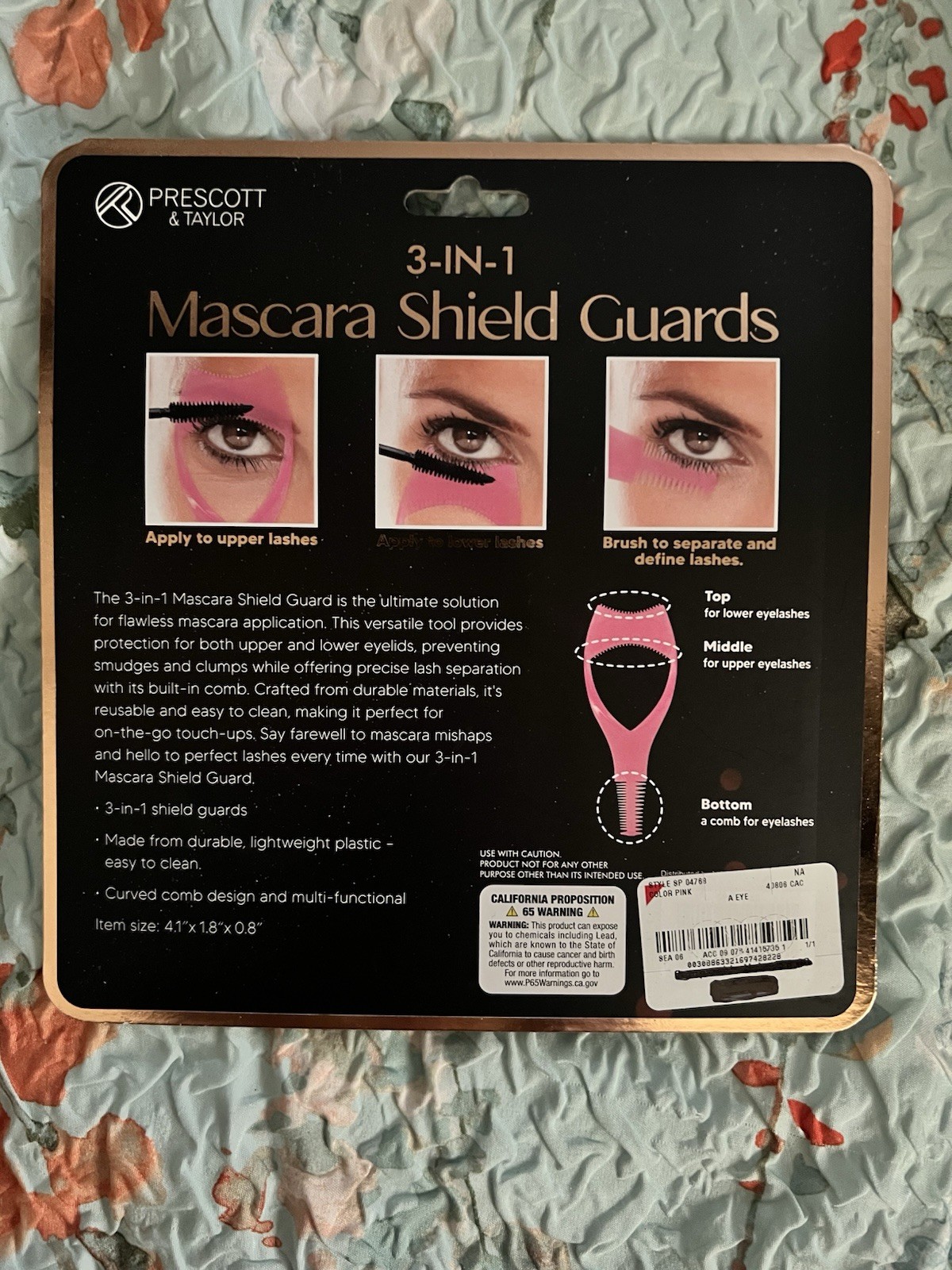 3 IN 1 Mascara Shield Guards 3 PC Eyelash Applicator Tool NEW IN PACKAGE