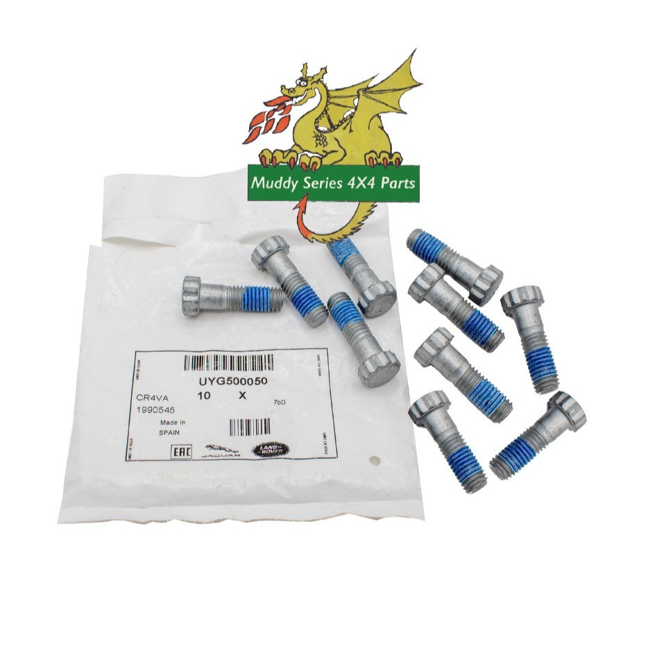 Genuine Land Rover Axle to Swivel Ball Bolt M10 UYG500050 x 10