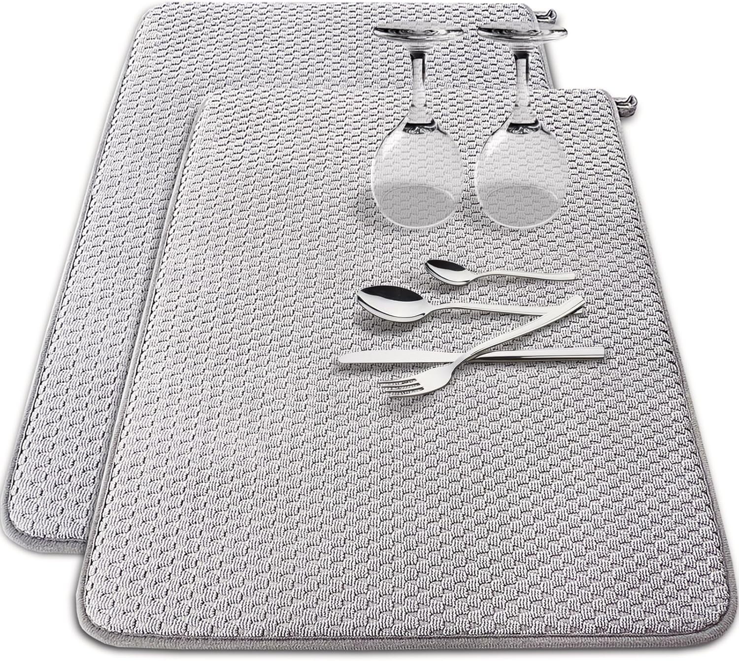 Microfiber Dish Drying Mat, Super Absorbent Drying Pad, Lar Size Dish
