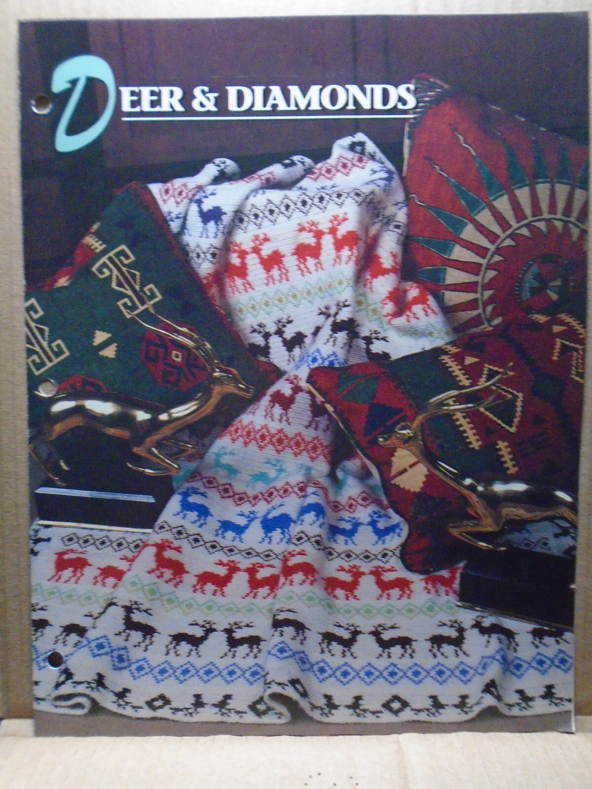 Annie's attic Deer & diamonds  Crochet Pattern Leaflet Quilt & Afghan Club