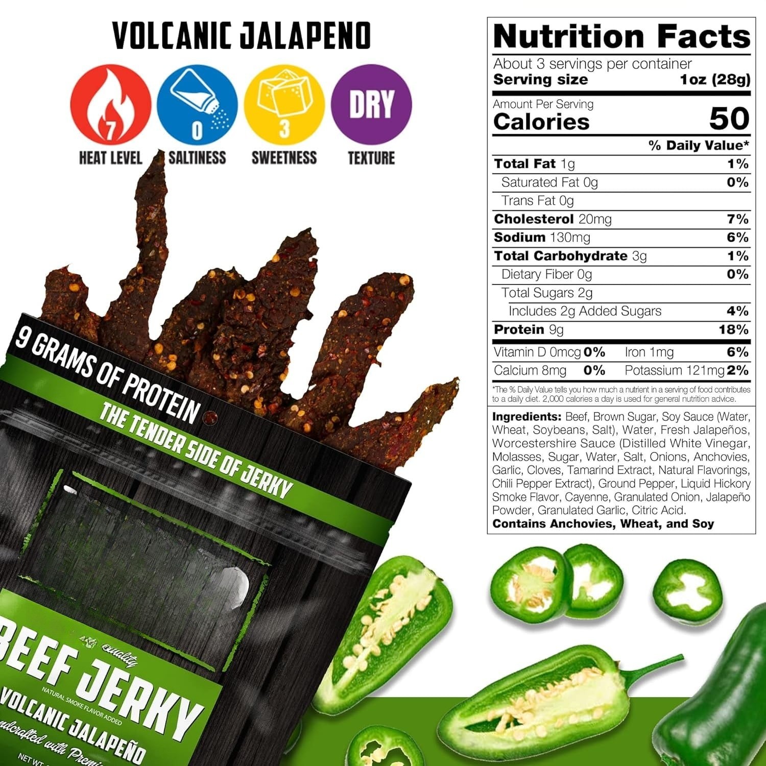 Premium Beef Jerky Variety Pack, 2.75 oz Bags, (5-Pack)