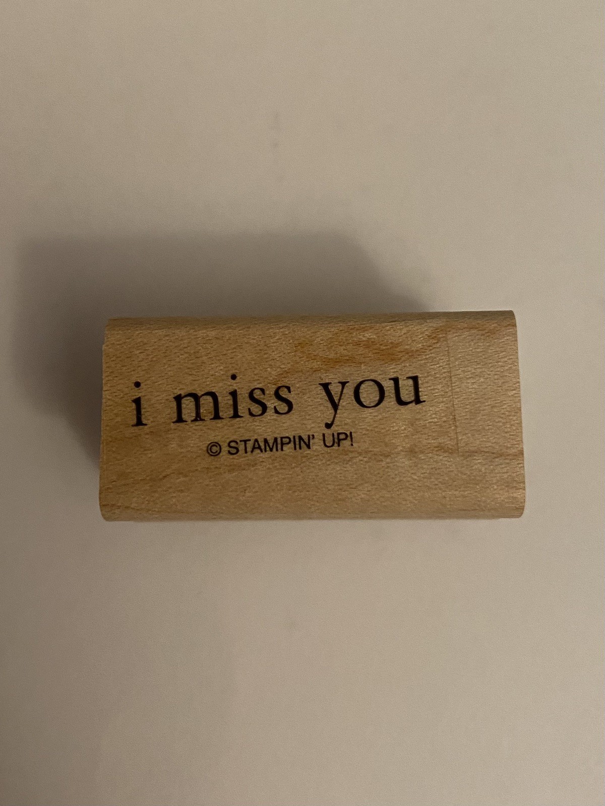 New Stampin Up! I Miss You Wood Mounted Rubber Stamp RS77