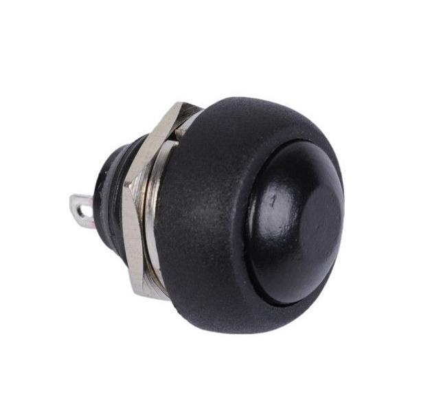 5pcs Black Mini Switch 12mm Waterproof momentary Push button Switch 250V 10A