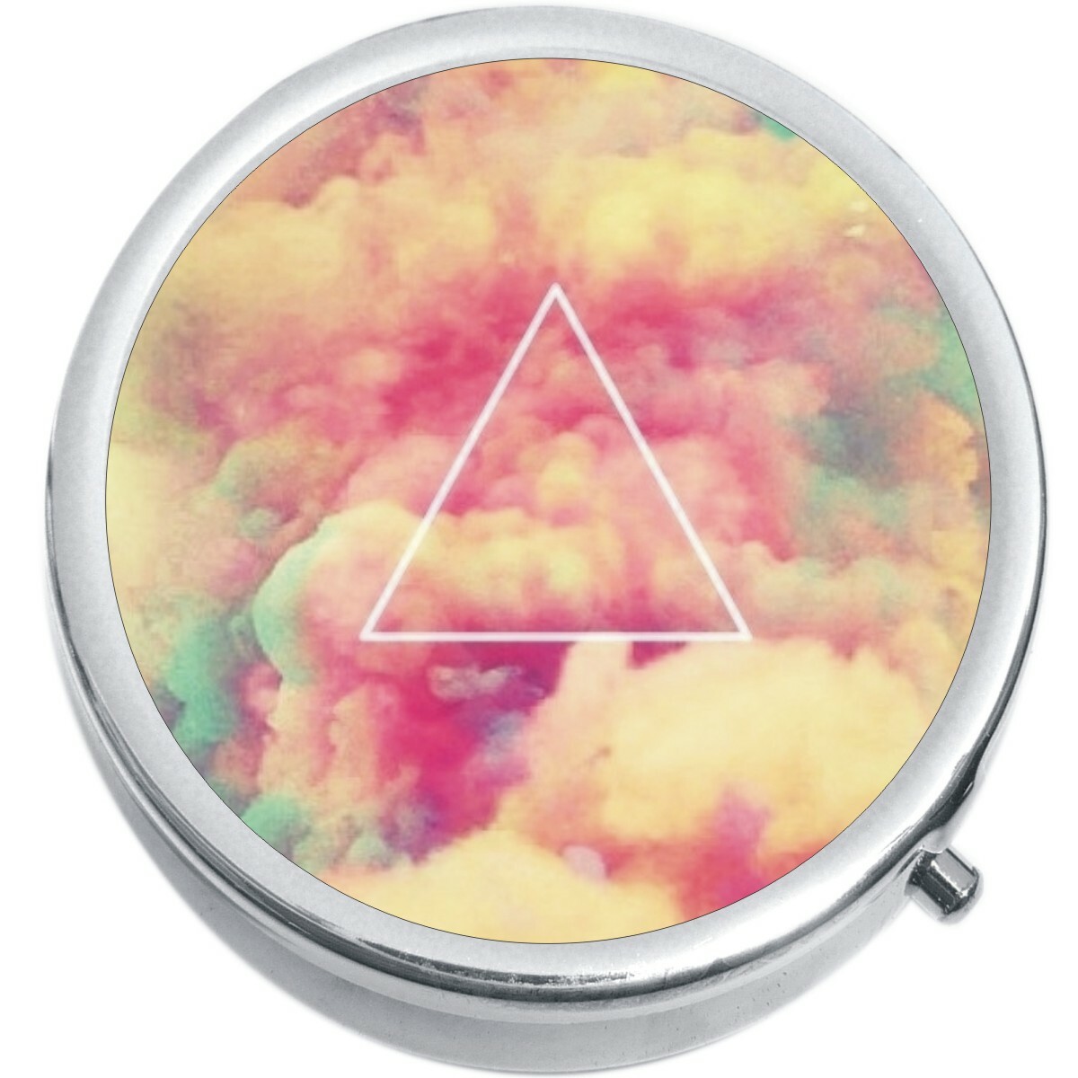 Triangle Colorful Clouds Medicine Vitamin Pill Box