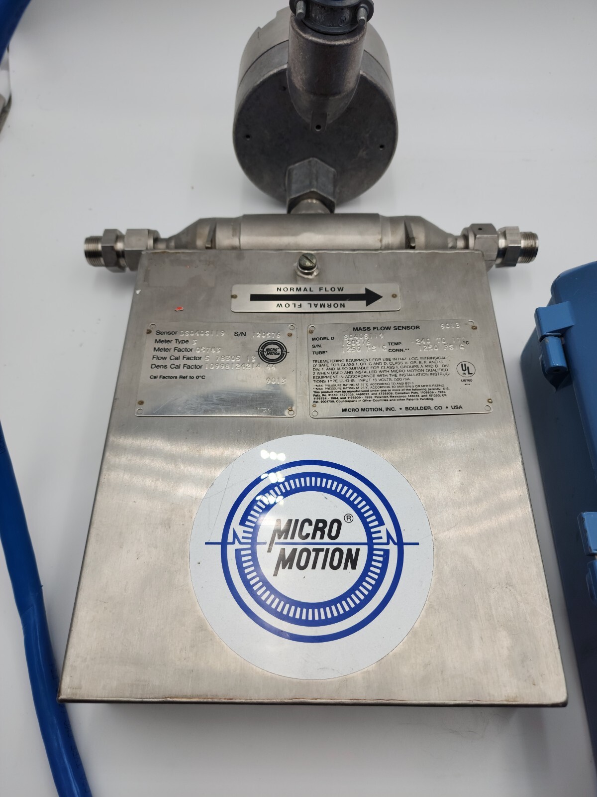 MICRO MOTION RFT9712 2PNS Mass Flow Tx c/w Sensor DS040S119 Pair