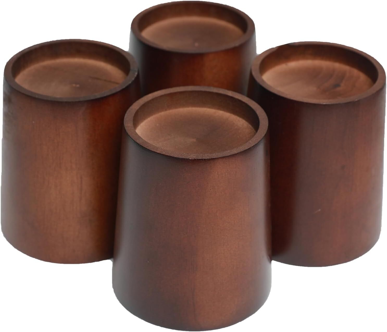 Wooden Furniture Risers 5 Inch Tapered Bed Risers Set of 4 Heavy Duty Wood Be...
