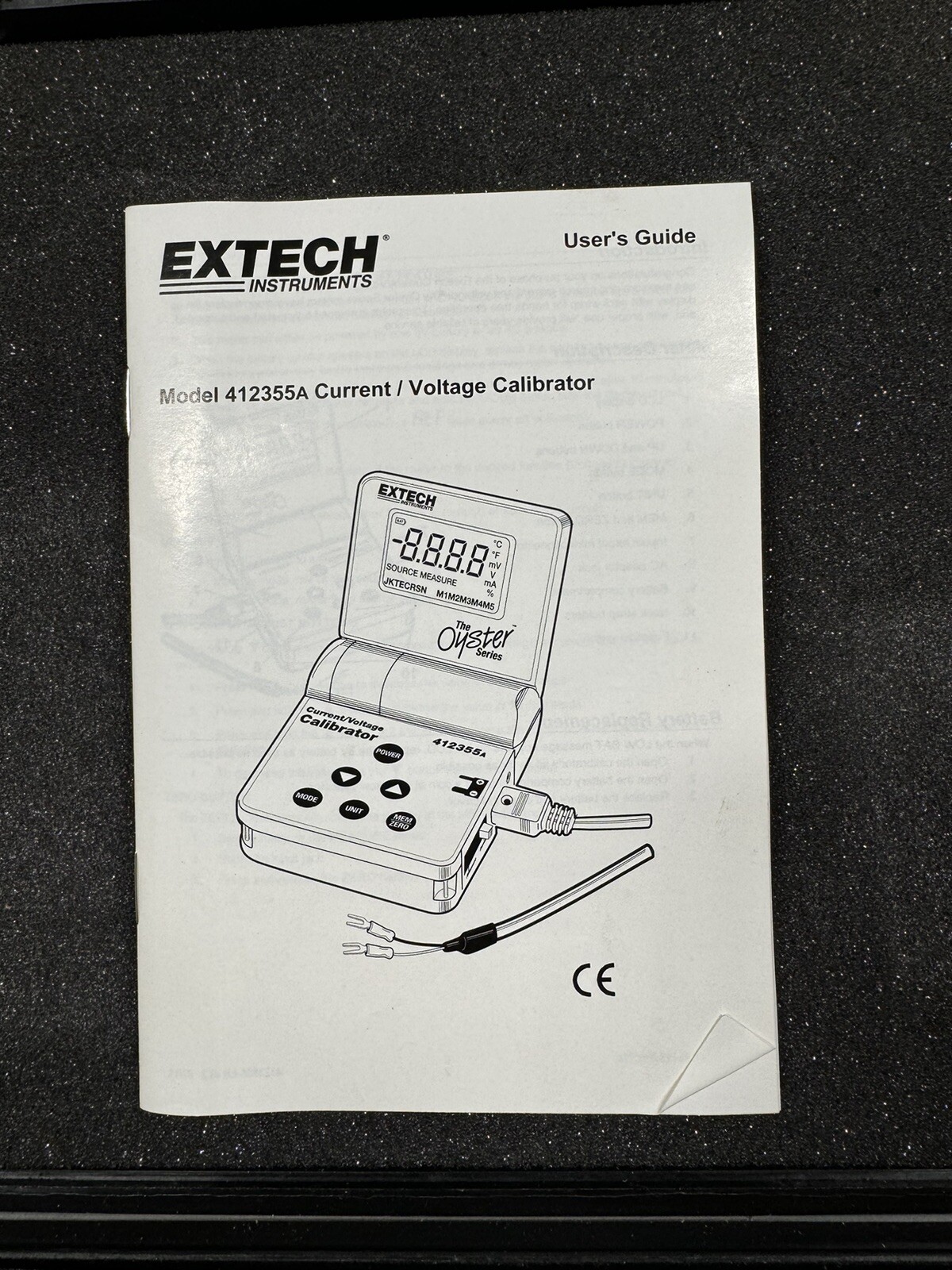 Extech OYSTER 412355A Current & Voltage Calibrator Meter & Test Lead Probe