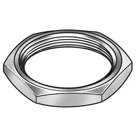 Zoro Select Z0428-Ss Panel Nut, 7/16-28, Hex, Stainless, Plain, Z0428-Ss