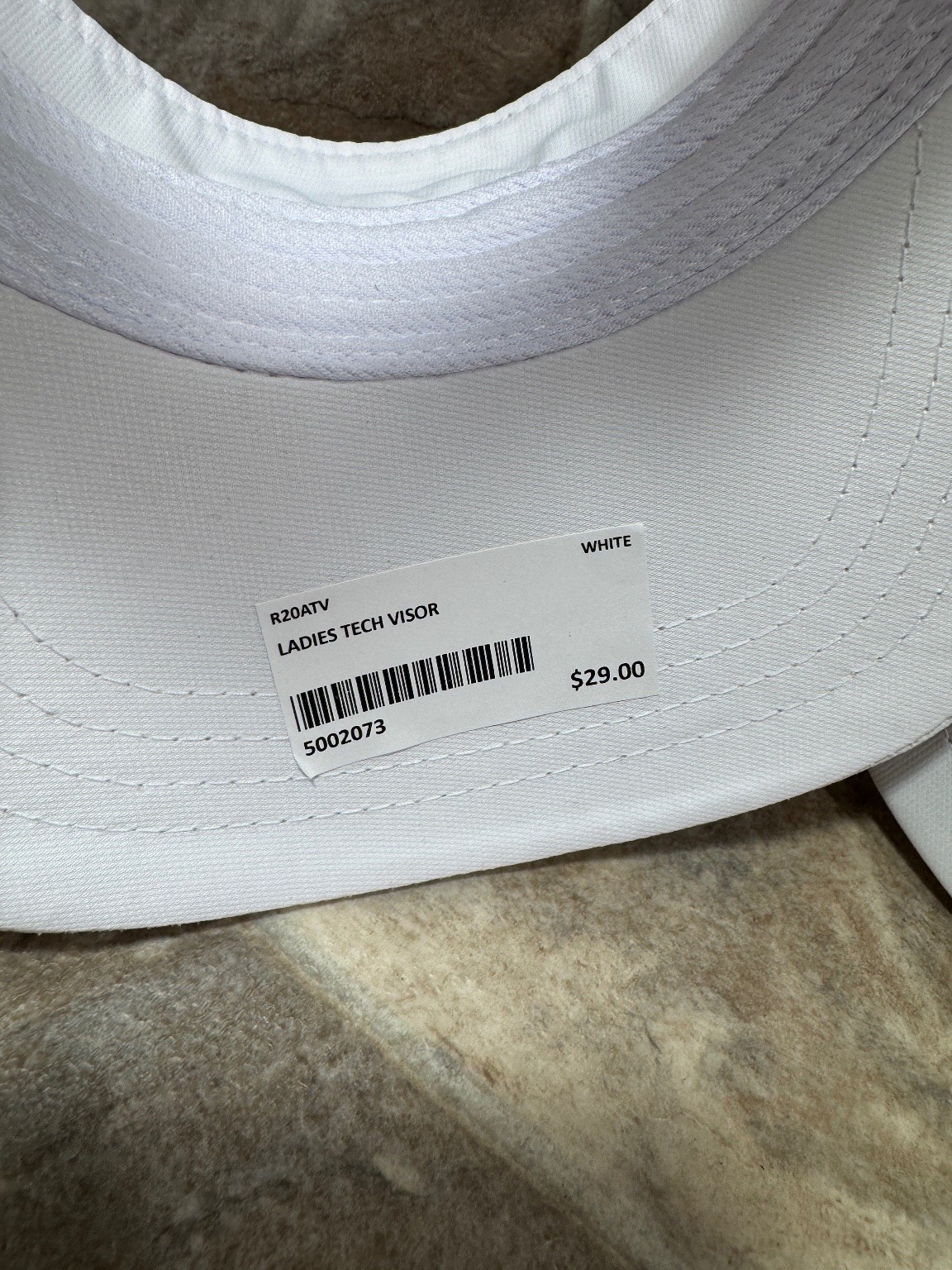 Ladies White Golf Visor (qty. 2) Ahead,Adjust.,Ryder Cup Whistling Straits 2020