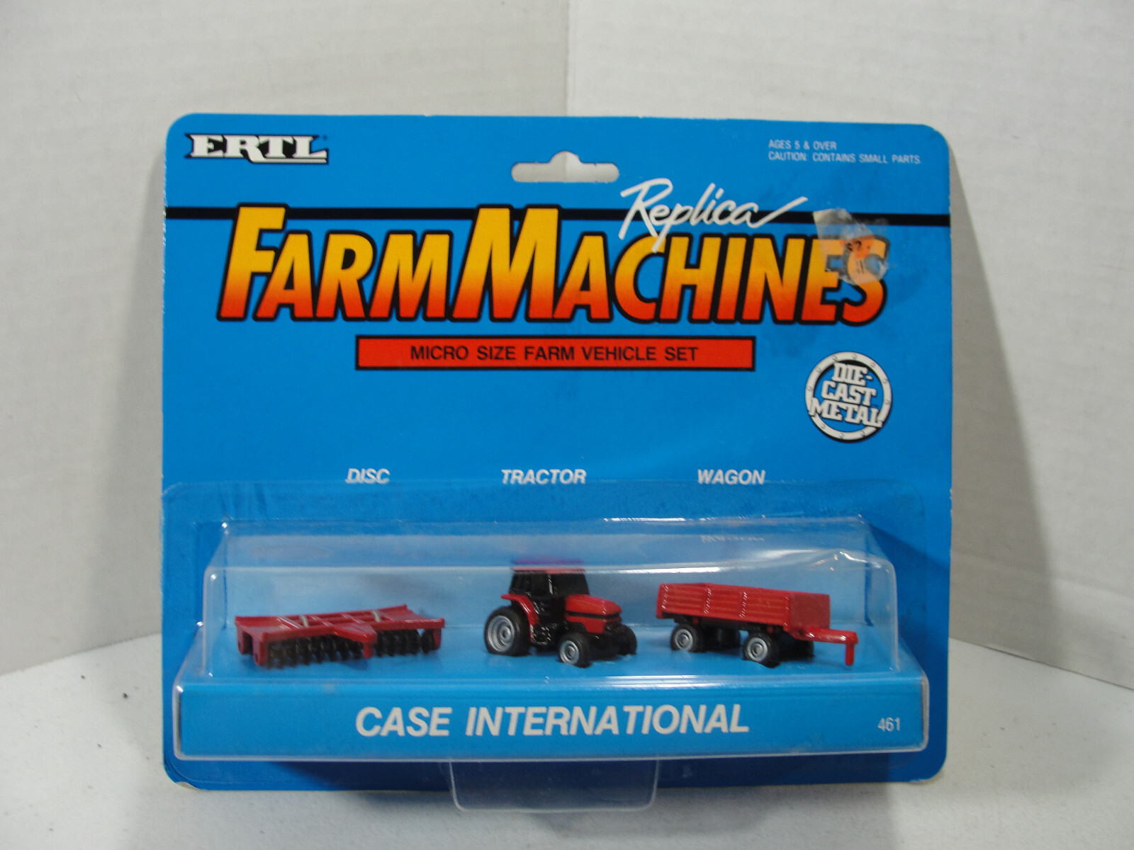 Vintage 1990  FARM Machine s Massey- Ferguson 3 piece Ertl Micro Tractor, Disc