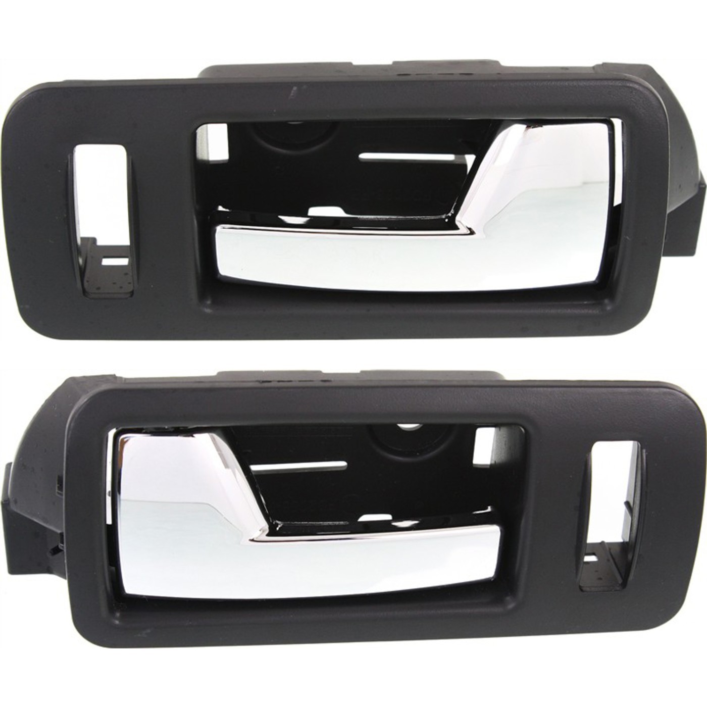 Door Handle Set For 2005-2014 Ford Mustang Front Black Bezel w/Chrome Lever 2Pcs
